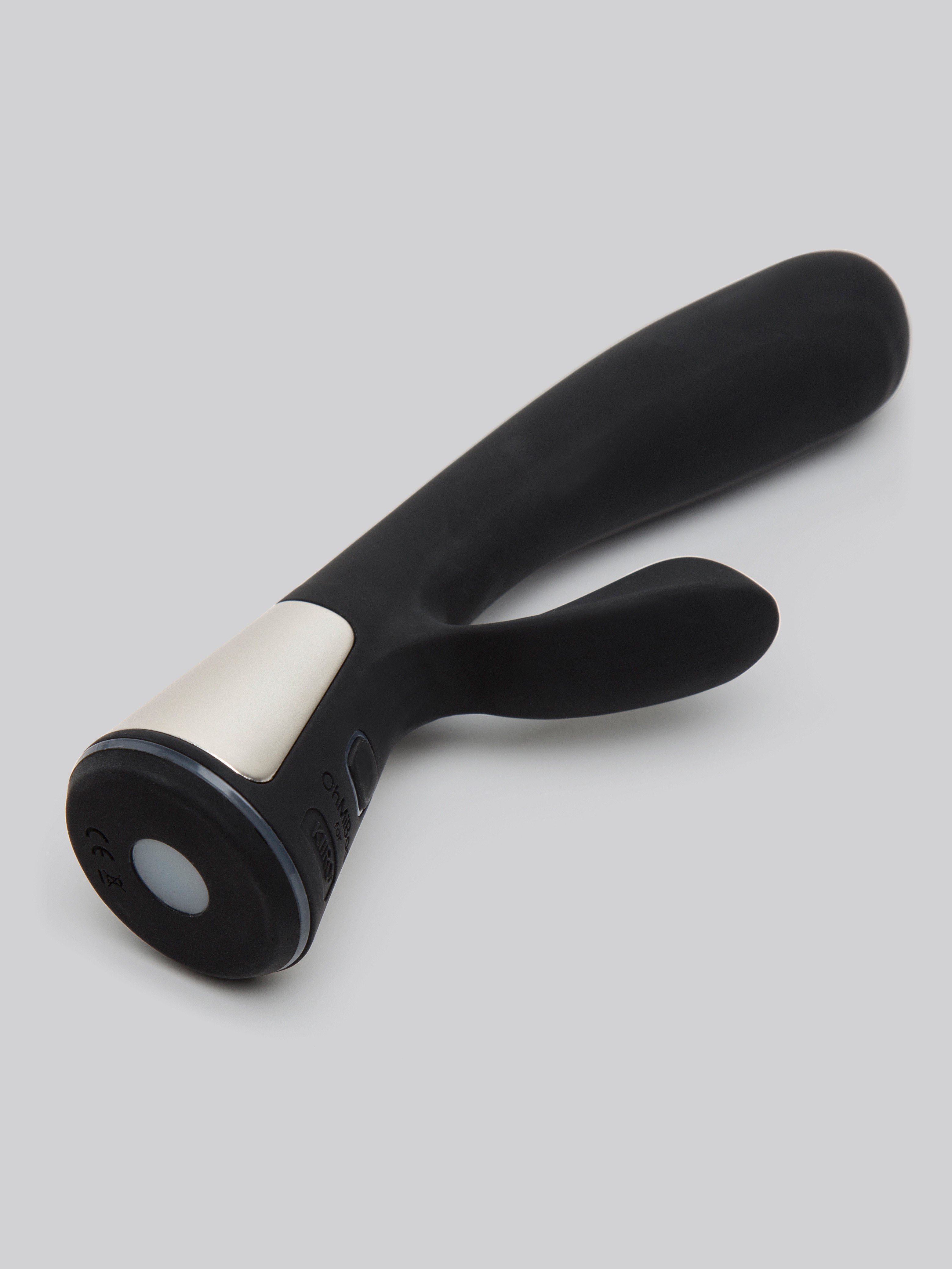 OhMiBod Fuse App Controlled Interactive Rabbit Vibrator, Black, hi-res