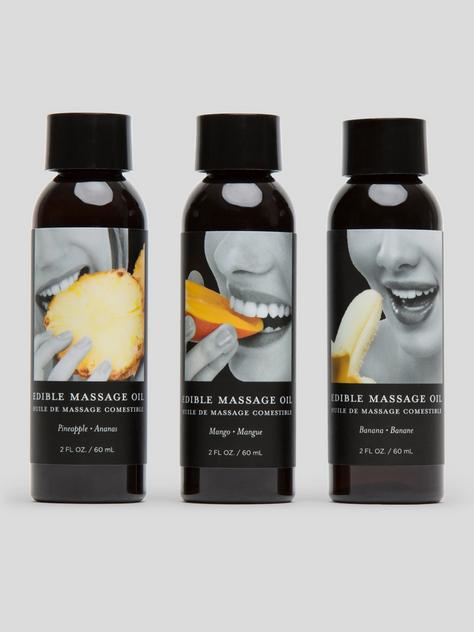Earthly Body Edible Massage Oil Trio Gift Set (3 x 60ml), , hi-res
