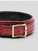 Bondage Boutique Faux Snakeskin Collar with Lead, Red, hi-res