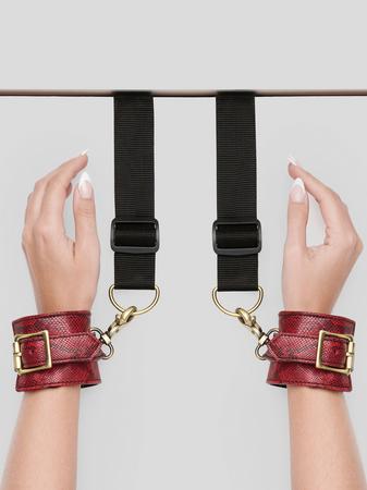 Bondage Boutique Faux Snakeskin Over-the-Door Cuffs