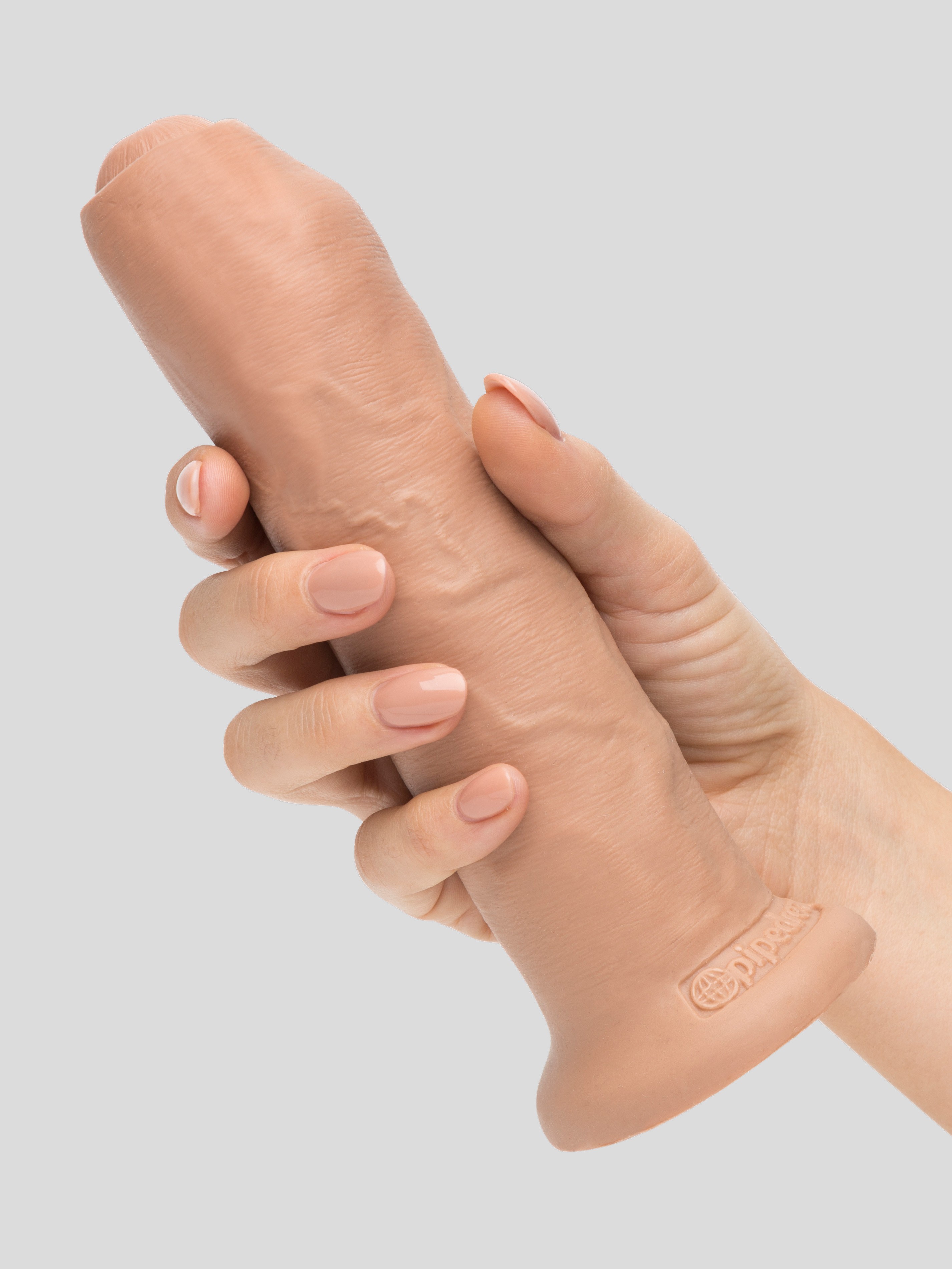 King Cock Uncut Ultra Realistic Suction Cup Dildo 8 Inch, Flesh Tan, hi-res
