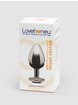 Lovehoney Jeweled Heart Metal Large Butt Plug 3.5 Inch, Silver, hi-res