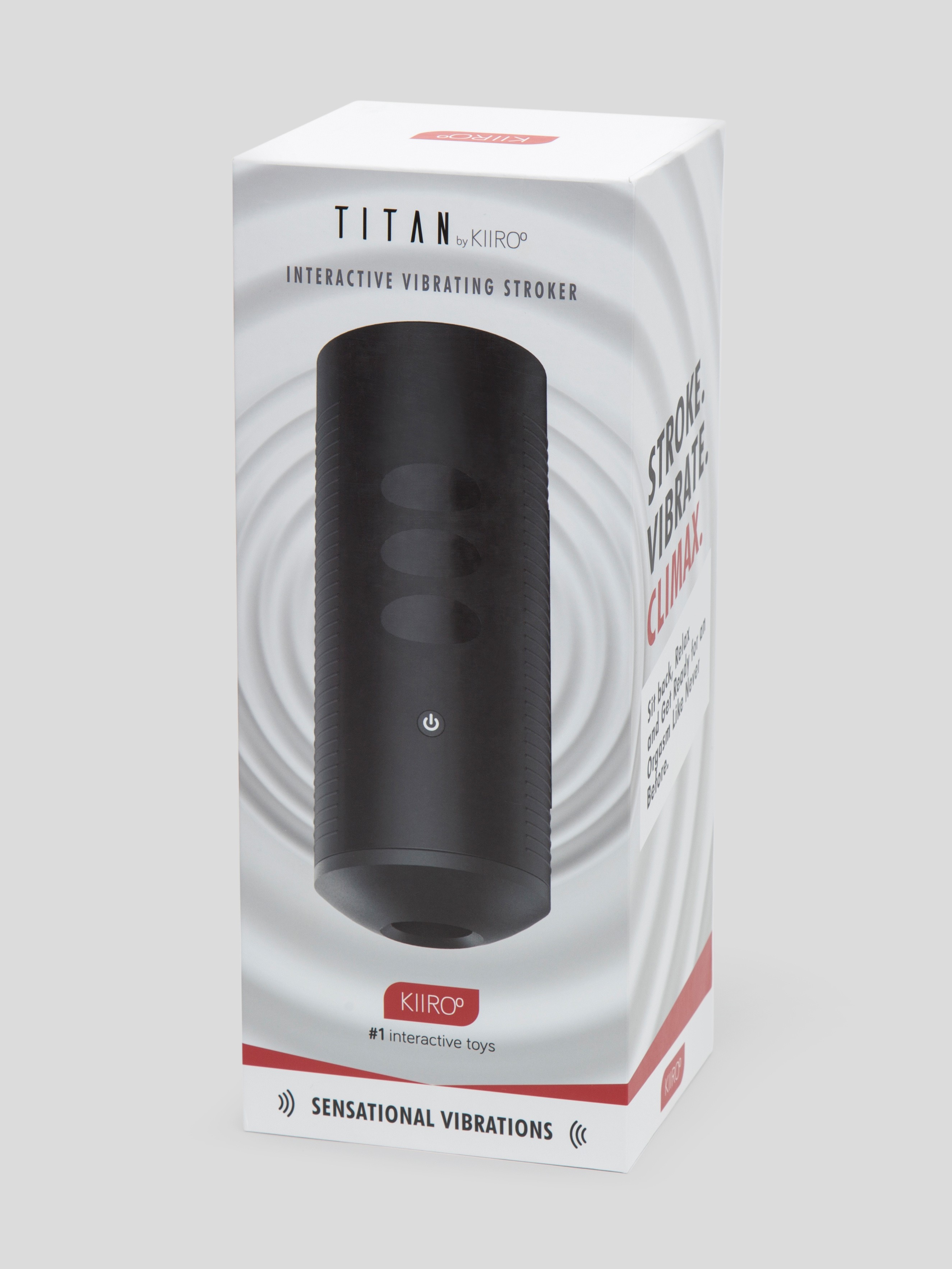 Kiiroo TITAN App Controlled Interactive Vibrating Male Masturbator, Black, hi-res