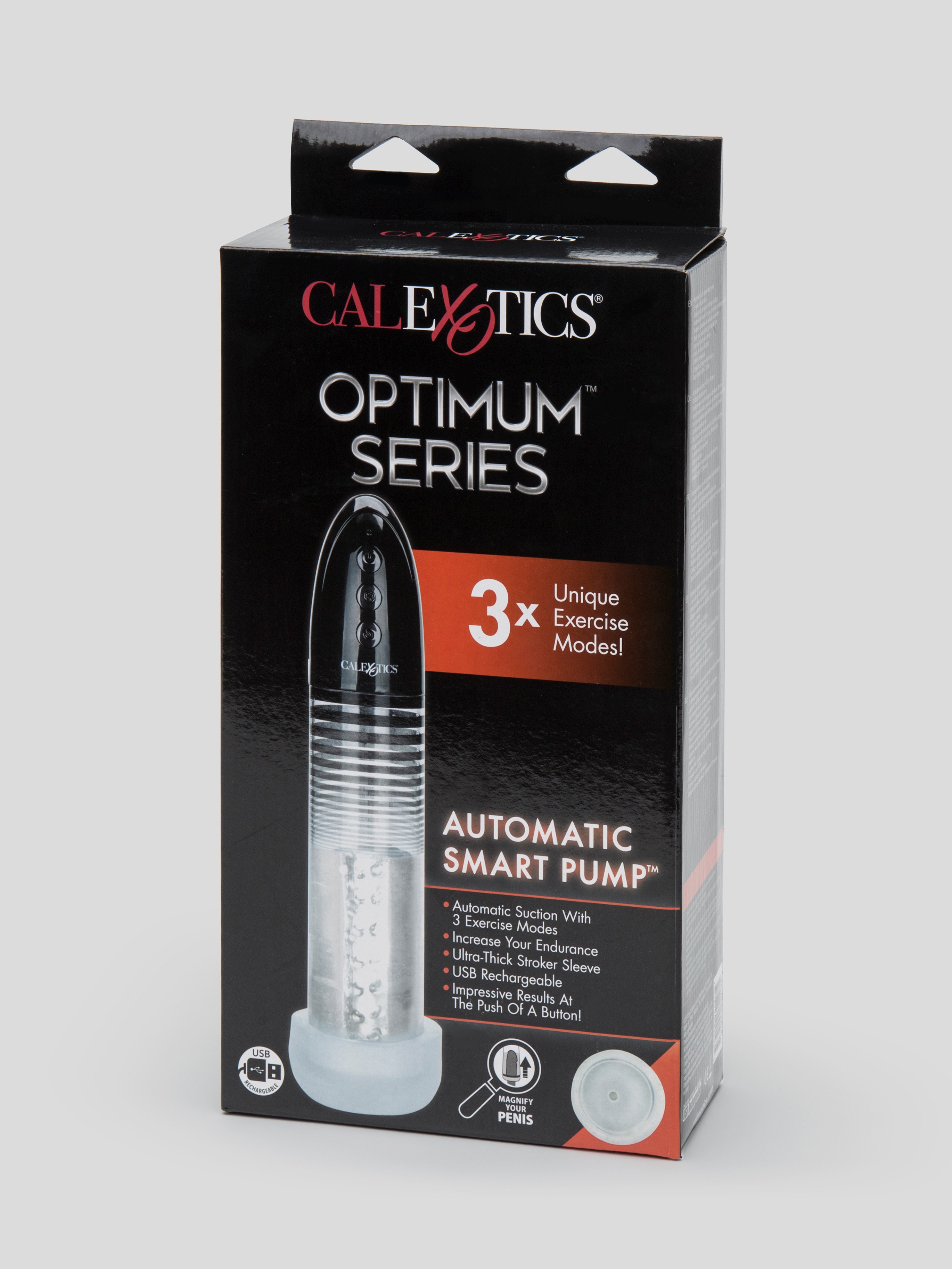 Optimum Series Rechargeable Automatic Smart Penis Pump, Black, hi-res