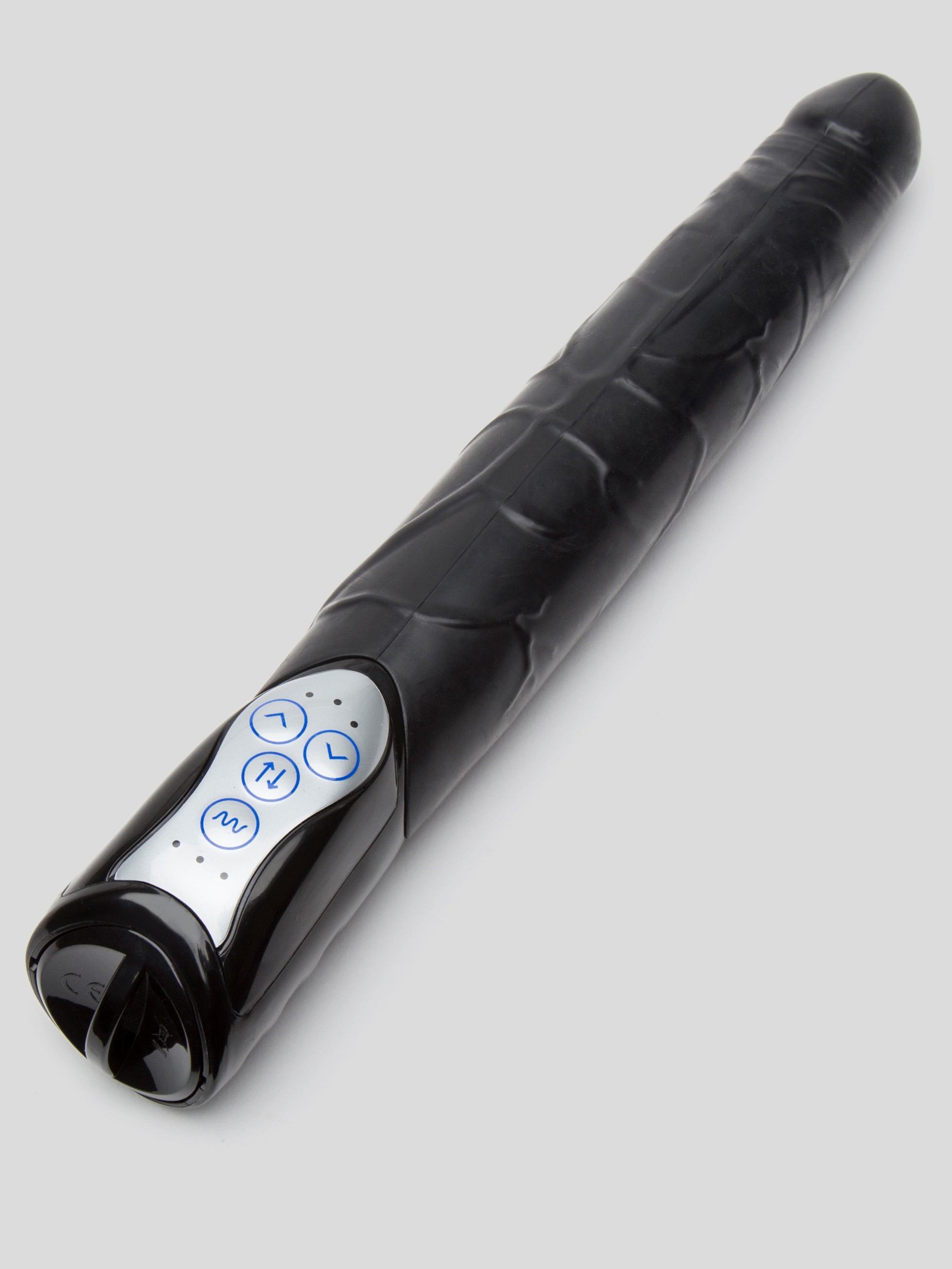 Powerful 10 Function Thrusting Vibrator 7.5 Inch, Black, hi-res