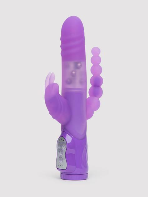 Lovehoney Dream Rabbit Rechargeable Silicone Triple Rabbit Vibrator, Purple, hi-res