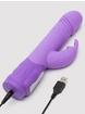 Lovehoney Dream Rabbit Rechargeable Silicone Thrusting Rabbit Vibrator, Purple, hi-res