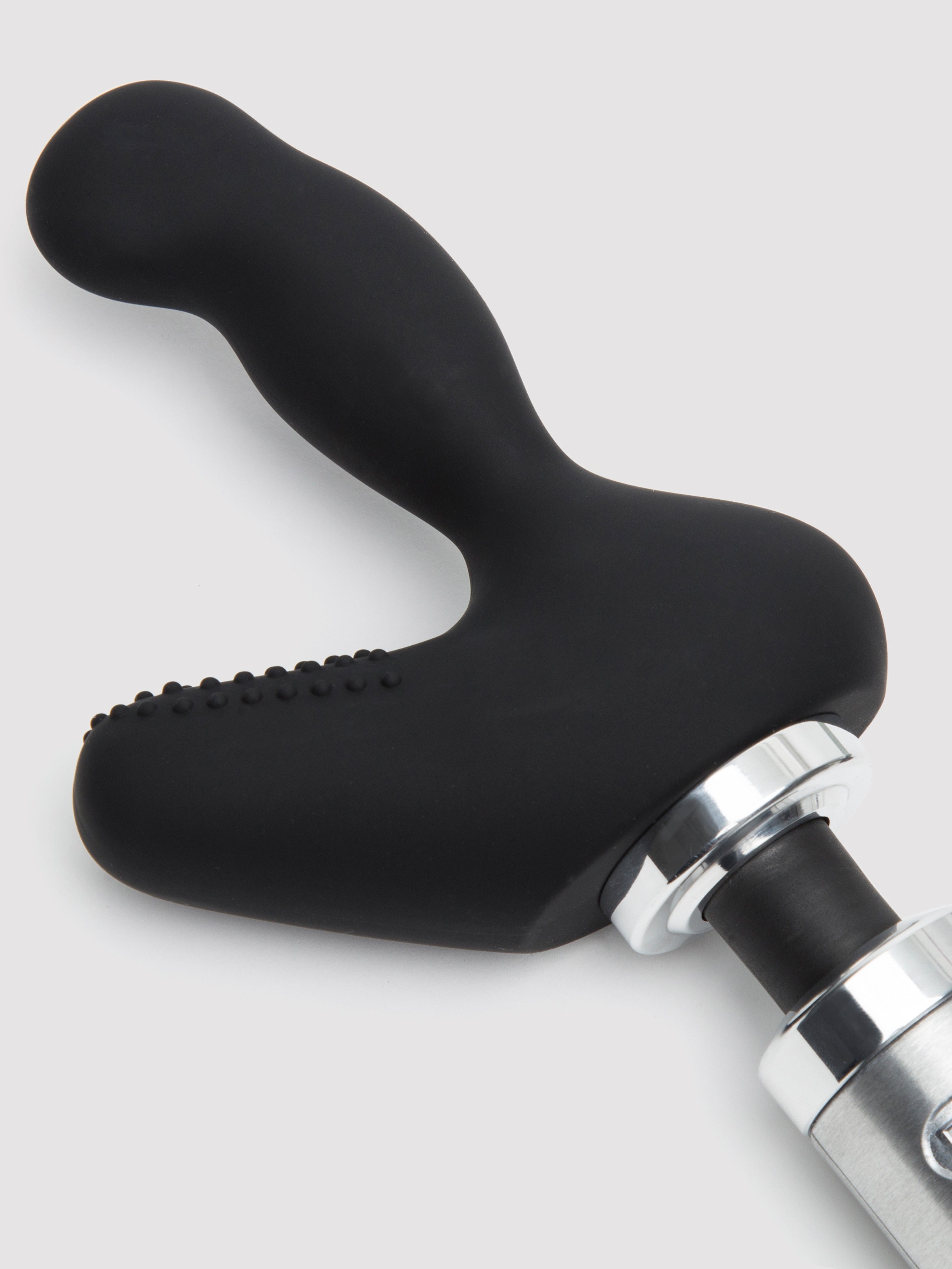 Doxy Number 3 Silicone Prostate Massager Wand Attachment, Black, hi-res
