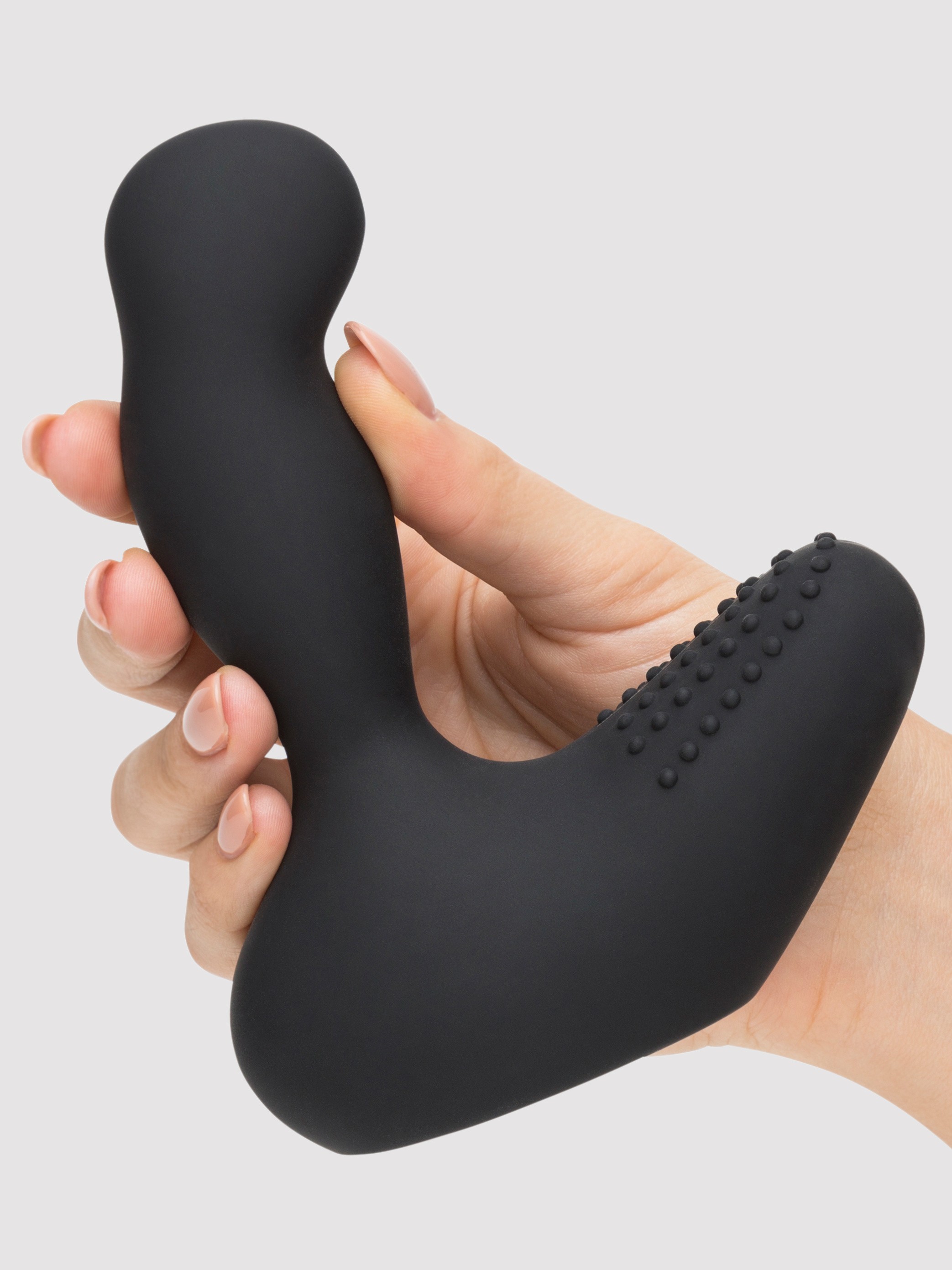 Doxy Number 3 Silicone Prostate Massager Wand Attachment, Black, hi-res