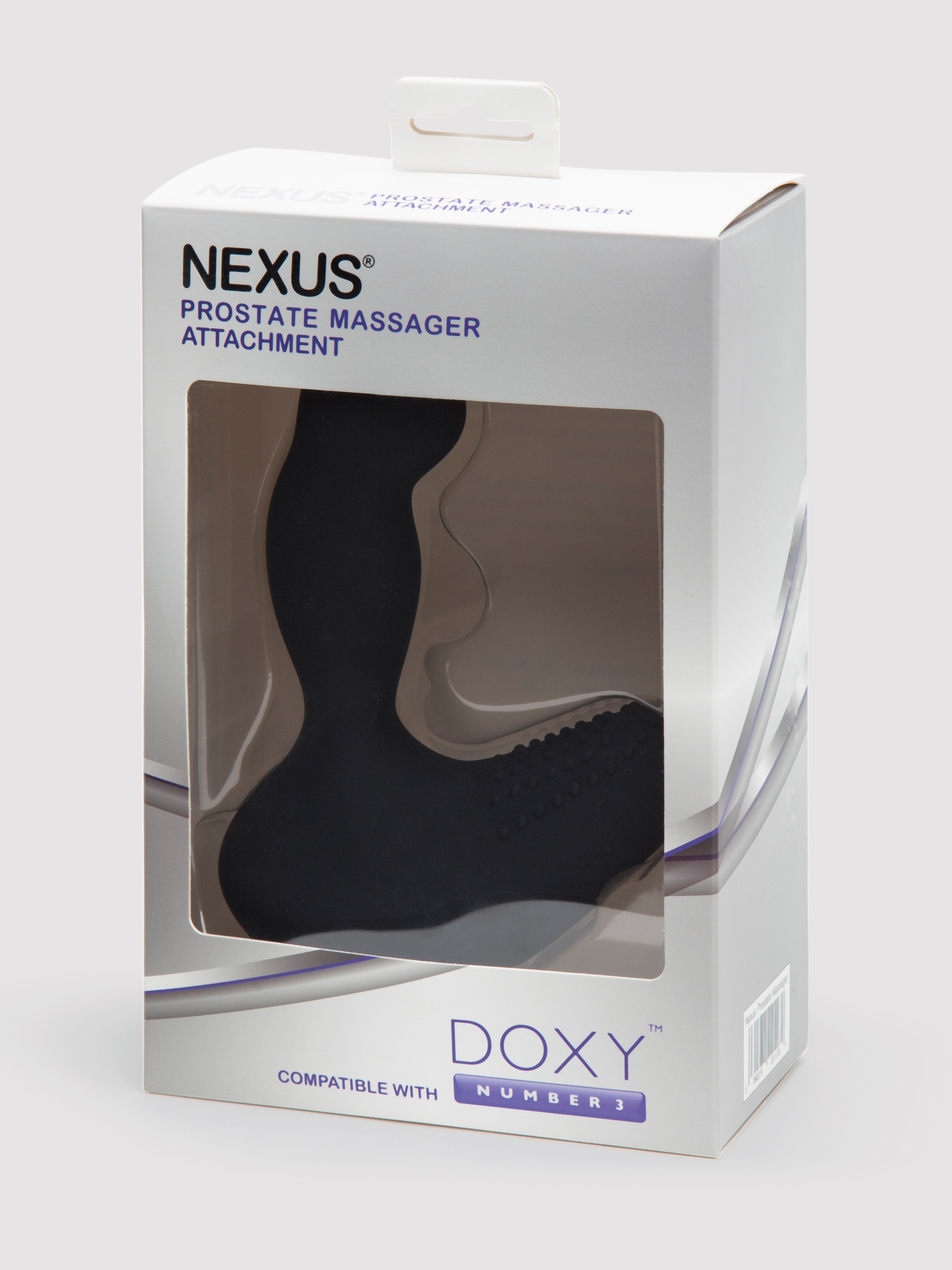 Doxy Number 3 Silicone Prostate Massager Wand Attachment, Black, hi-res