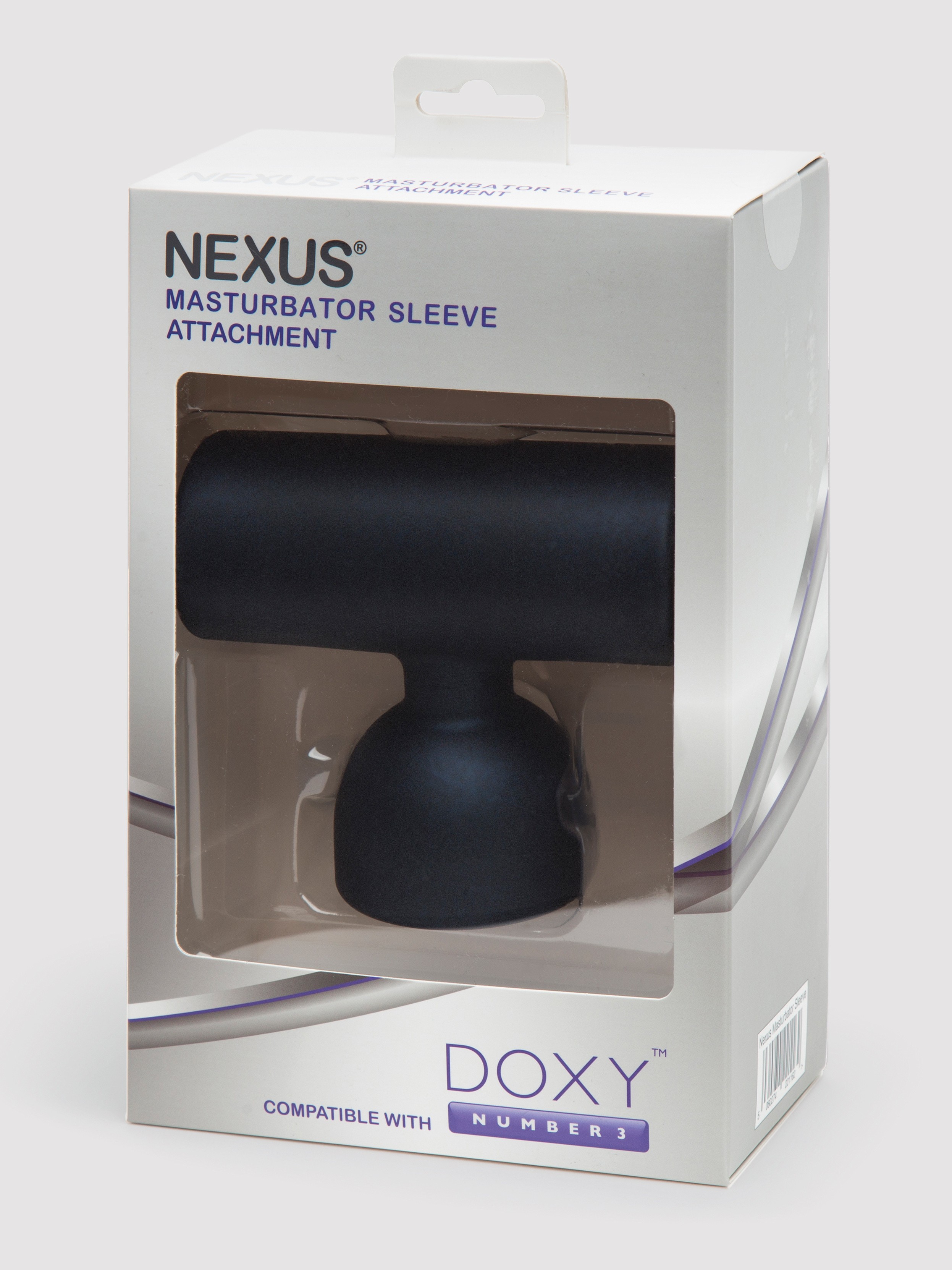 Doxy Number 3 Silicone Masturbator Sleeve Wand Attachment, Black, hi-res