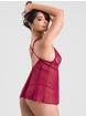 Lovehoney Late Night Liaison Blue Lace Babydoll Set, Red, hi-res