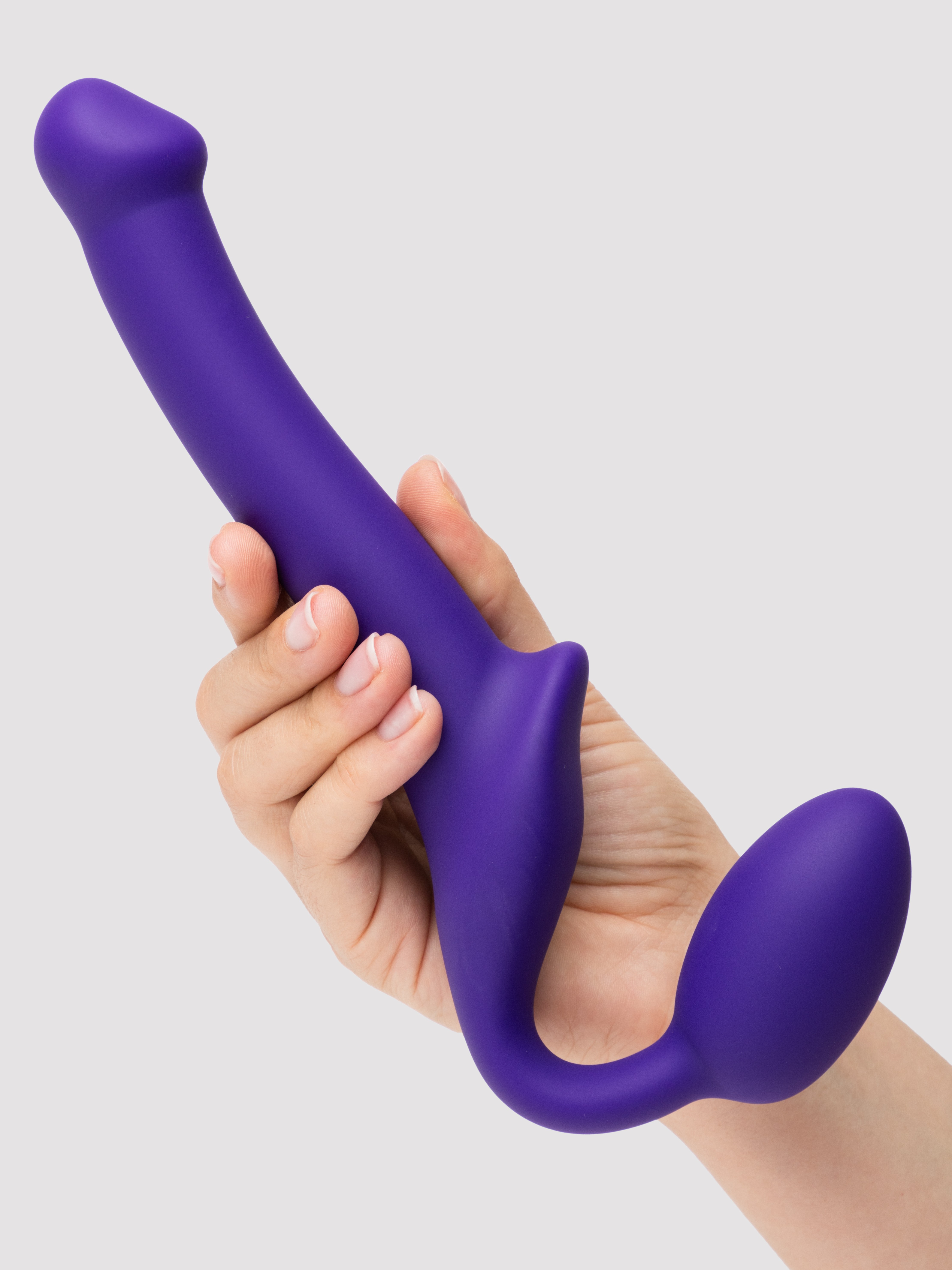 Strap-on-me Slim Silicone Strapless Strap-On Dildo 6 Inch, Purple, hi-res