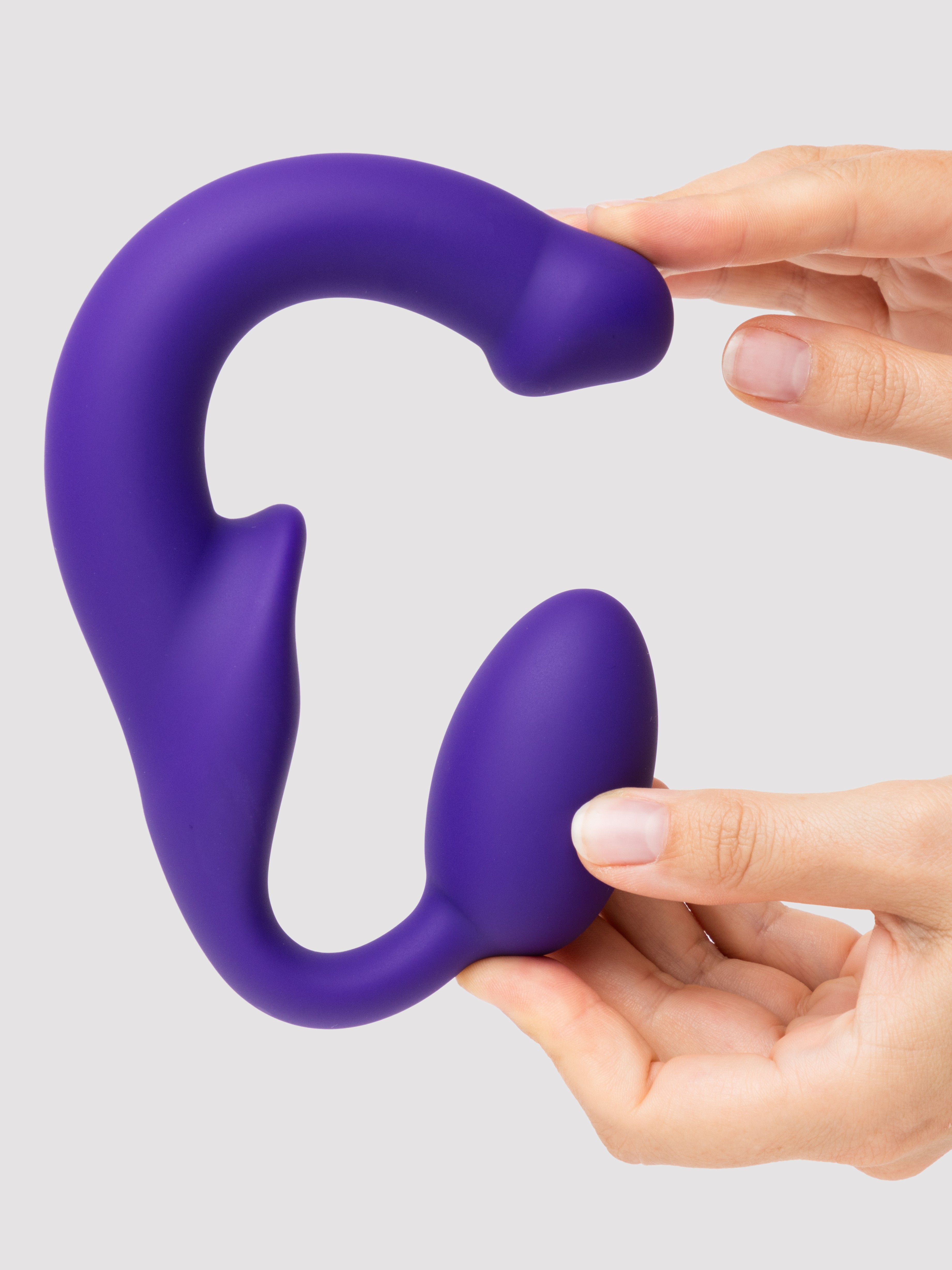 Strap-on-me Slim Silicone Strapless Strap-On Dildo 6 Inch, Purple, hi-res