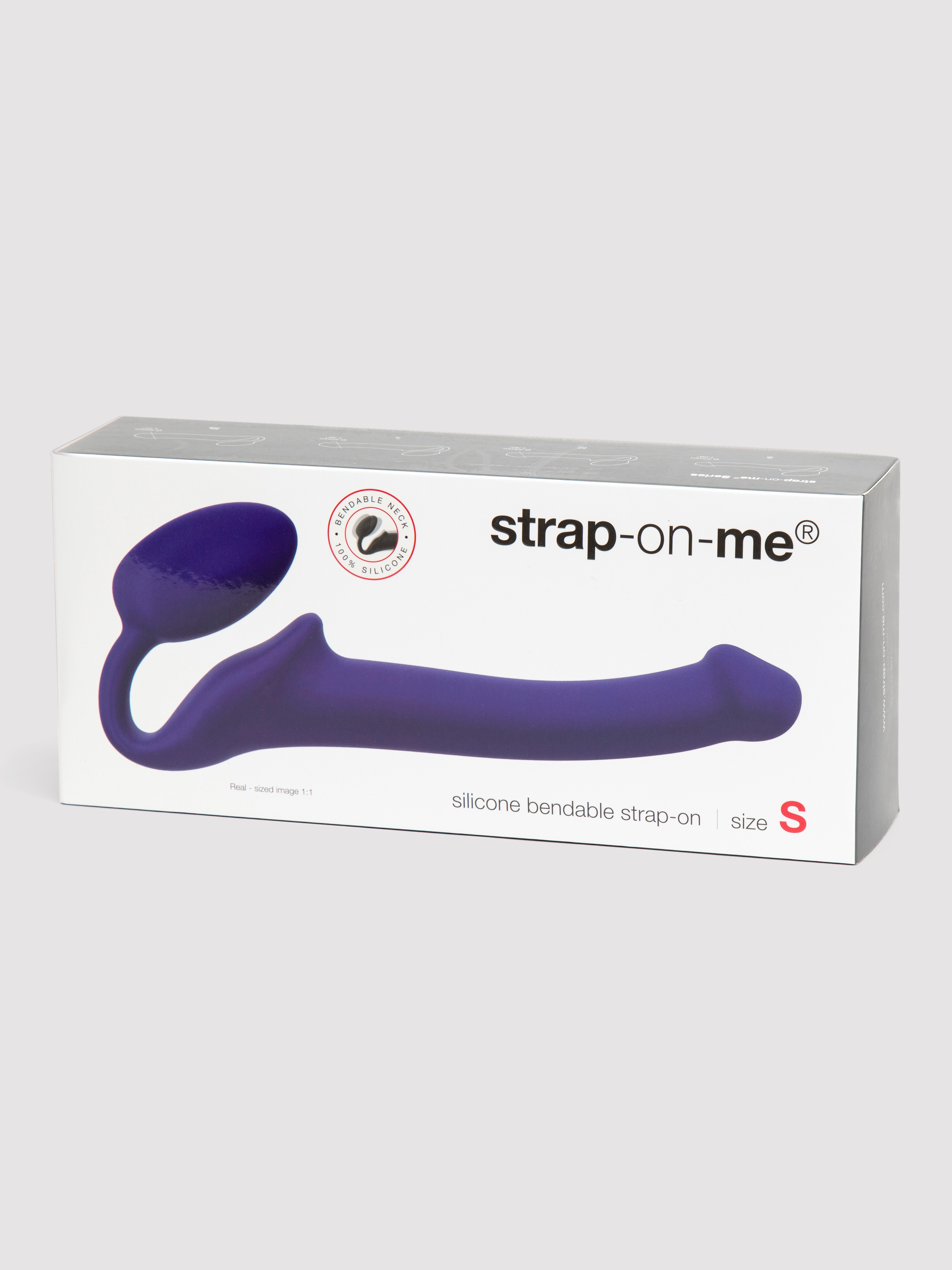 Strap-on-me Slim Silicone Strapless Strap-On Dildo 6 Inch, Purple, hi-res