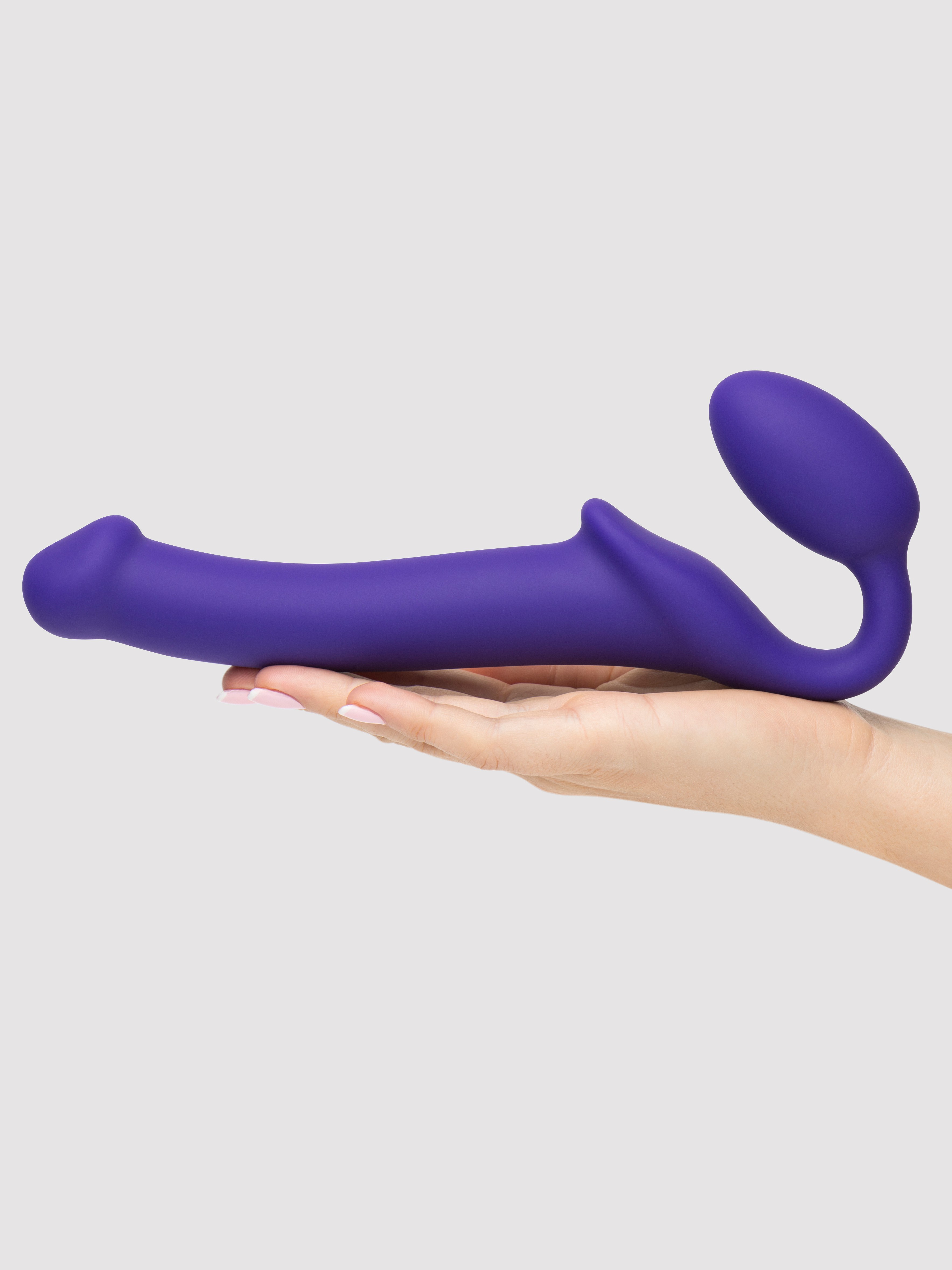 Strap-on-me Bendable Silicone Strapless Strap-On Dildo 6 Inch, Purple, hi-res