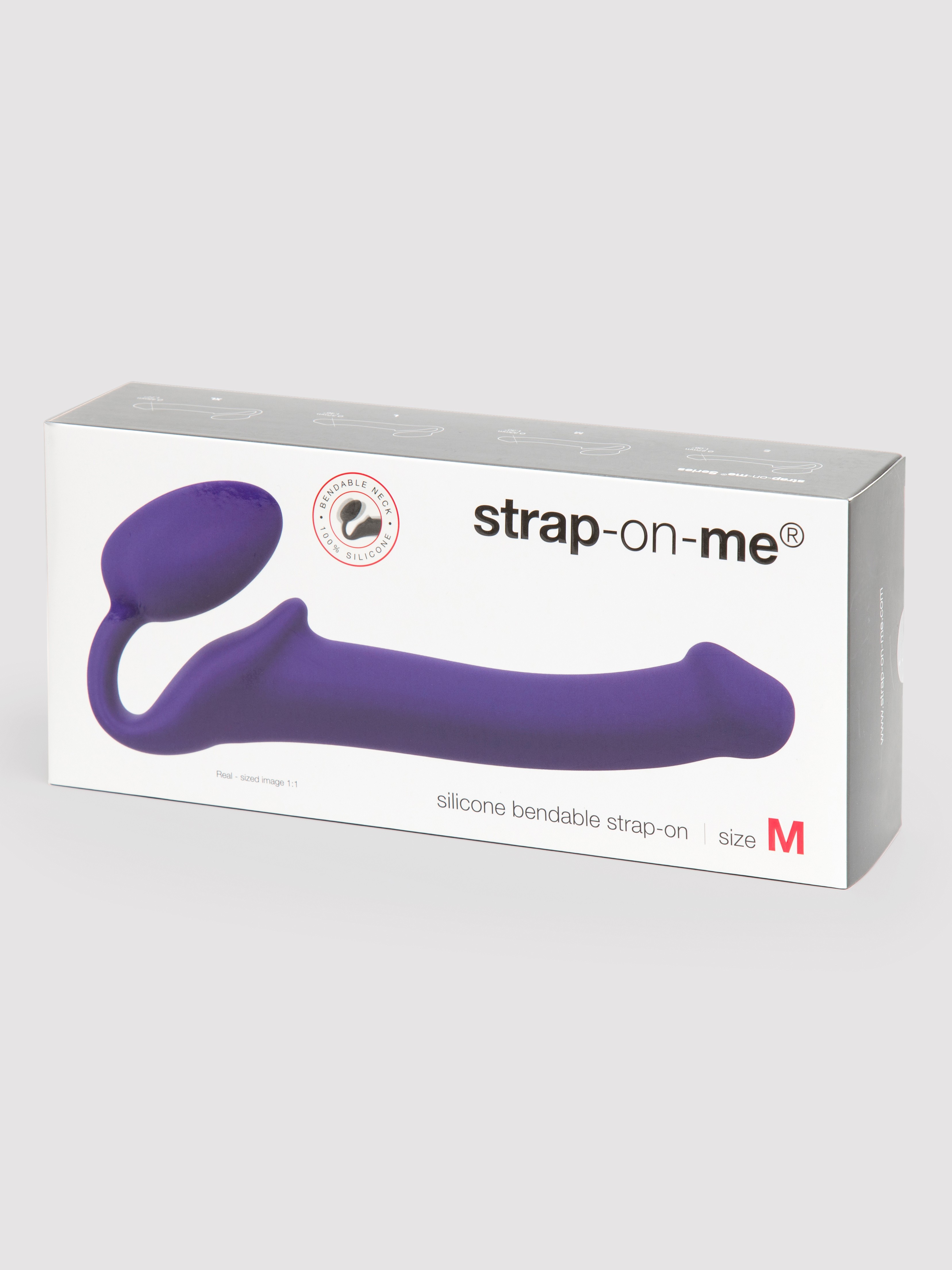 Strap-on-me Bendable Silicone Strapless Strap-On Dildo 6 Inch, Purple, hi-res