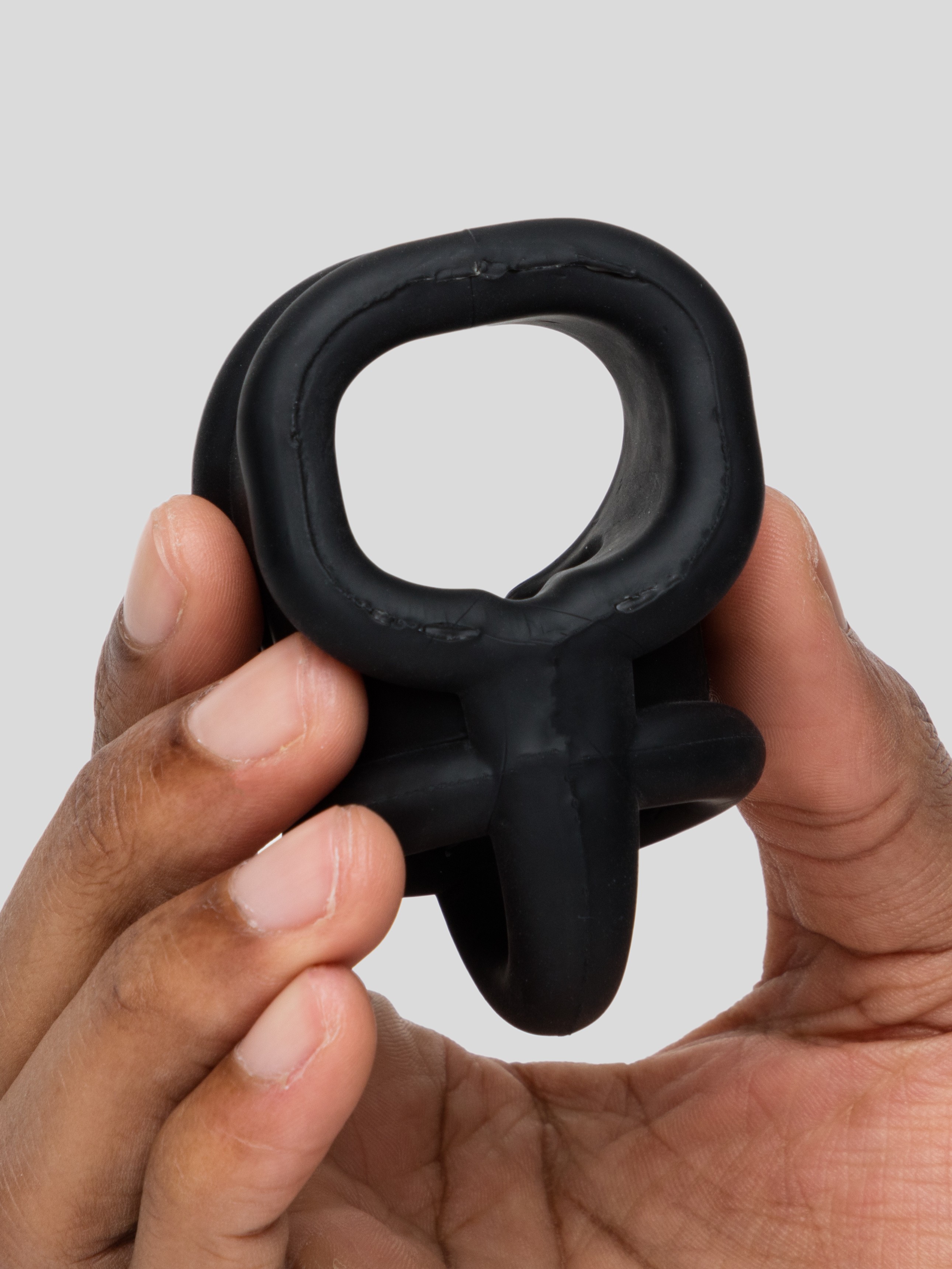 Oxballs Superior Cock and Ball Sling with Ball Divider, Black, hi-res