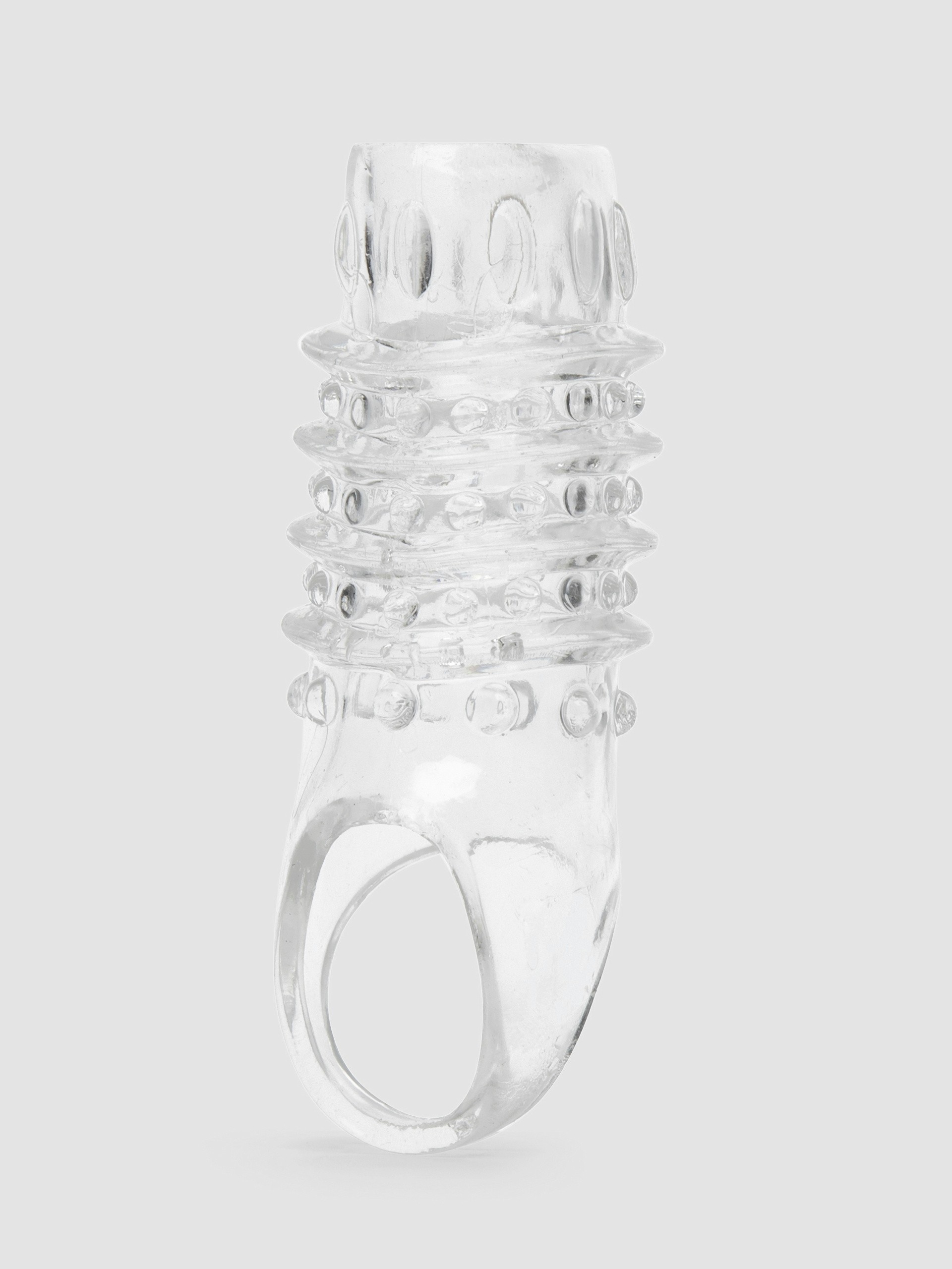 Stimulation Enhancer Clear Textured Penis Sleeve, Clear, hi-res