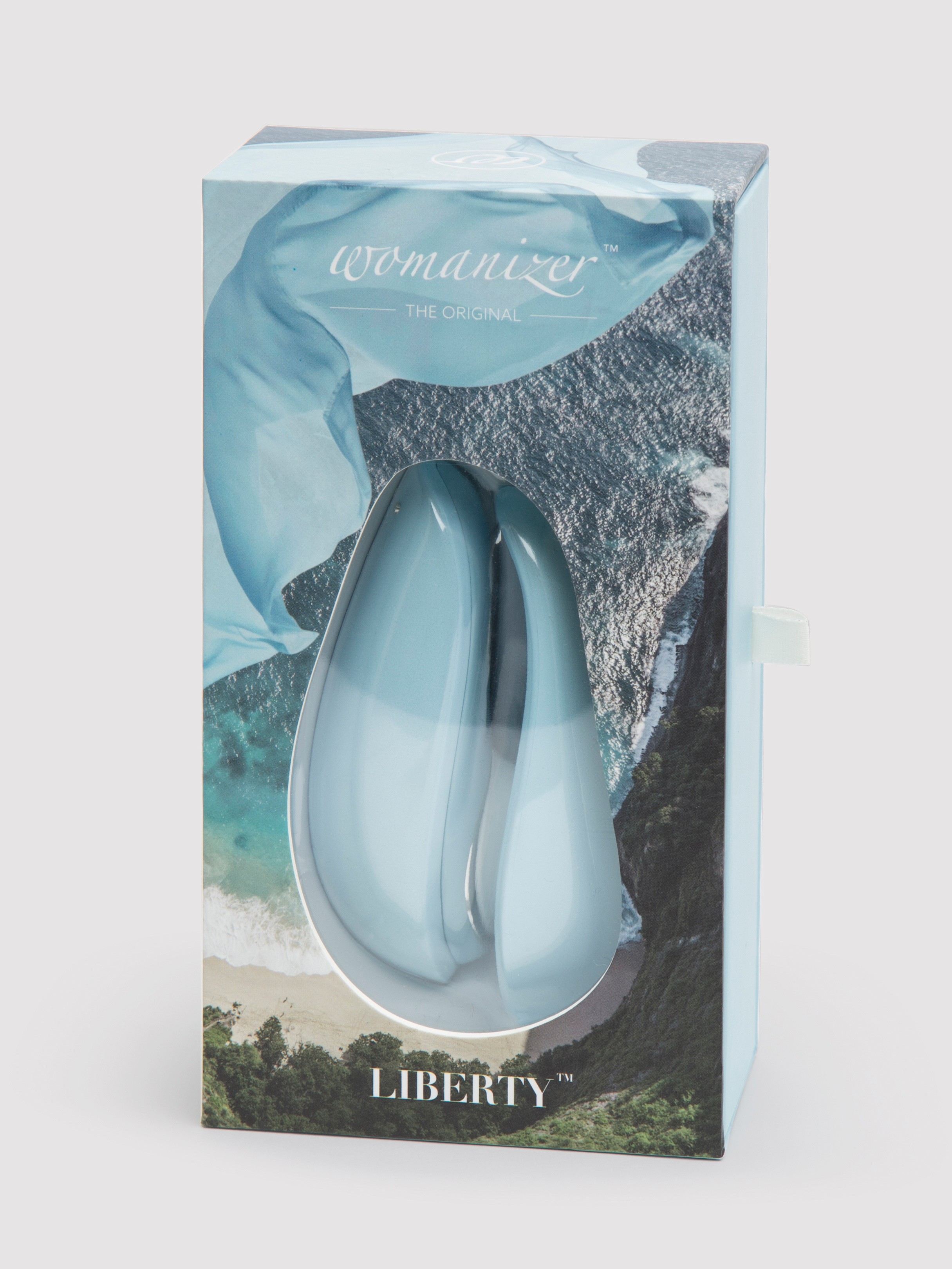 Womanizer Liberty Rechargeable Travel Clitoral Suction Stimulator, Blue, hi-res
