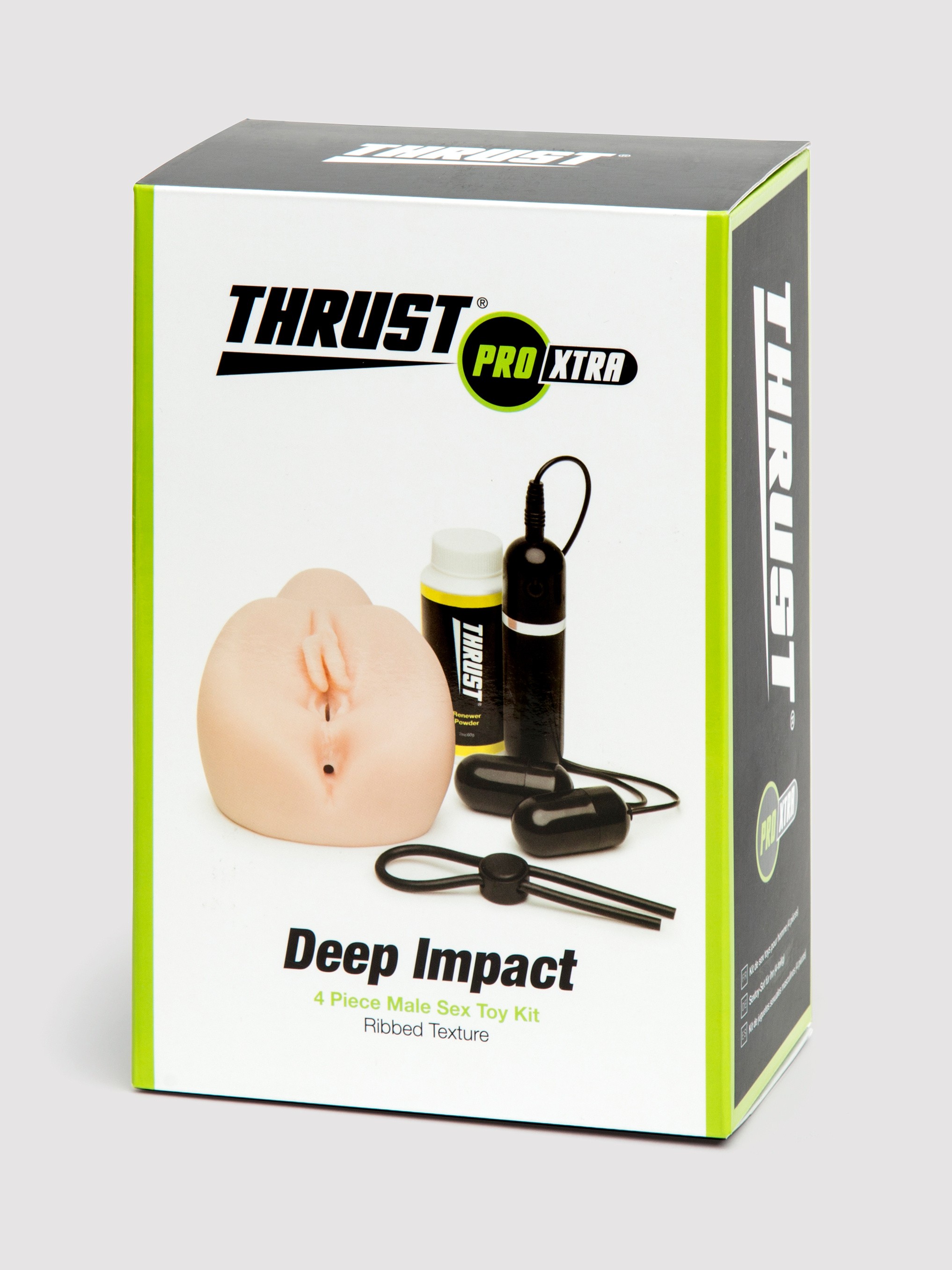 THRUST Pro Xtra Vibrating Deep Impact Male Masturbator Kit 700g, Flesh Pink, hi-res