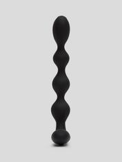 12 Function Rechargeable Bendable Vibrating Anal Beads, Black, hi-res