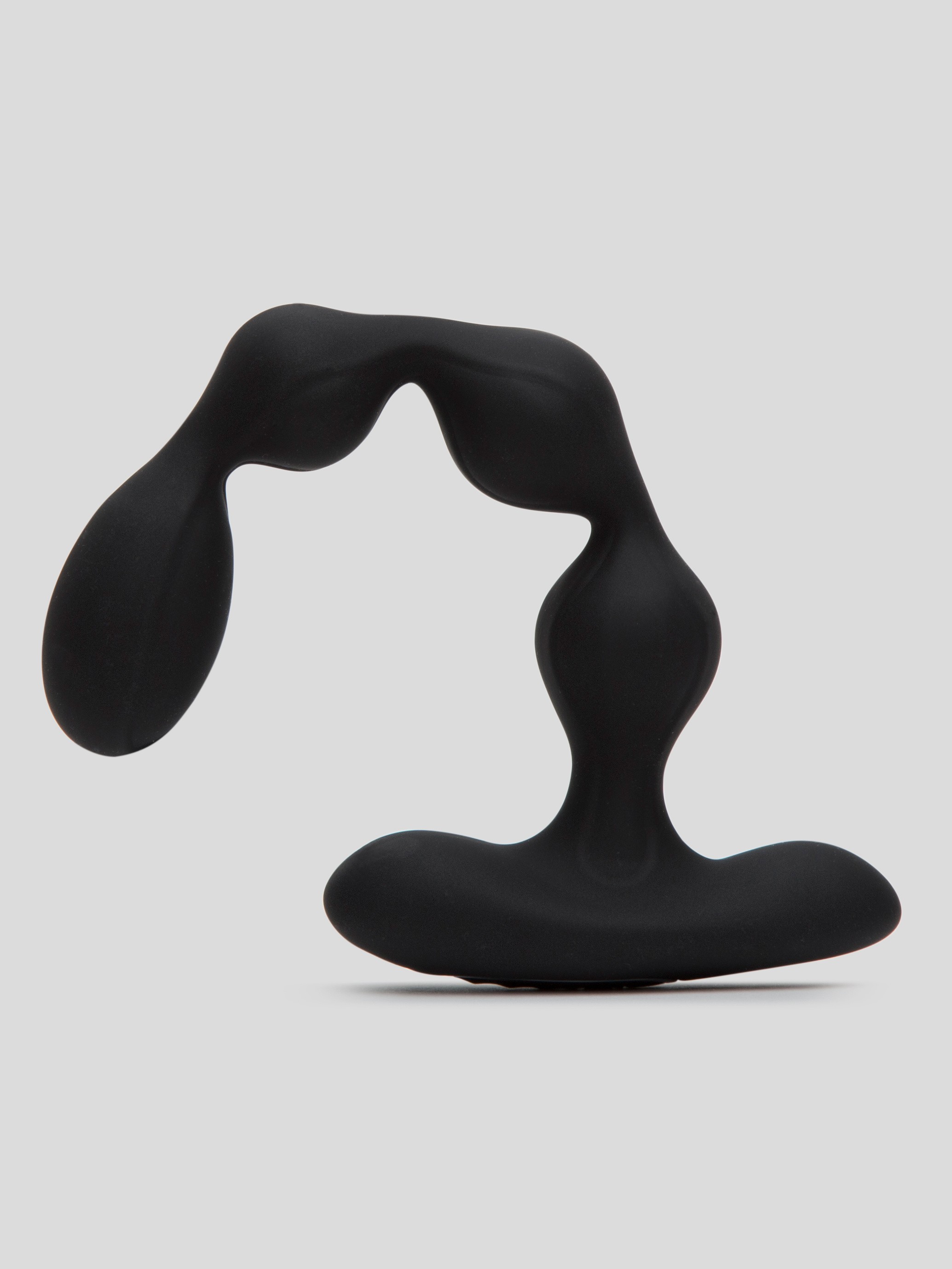 12 Function Rechargeable Bendable Vibrating Anal Beads, Black, hi-res