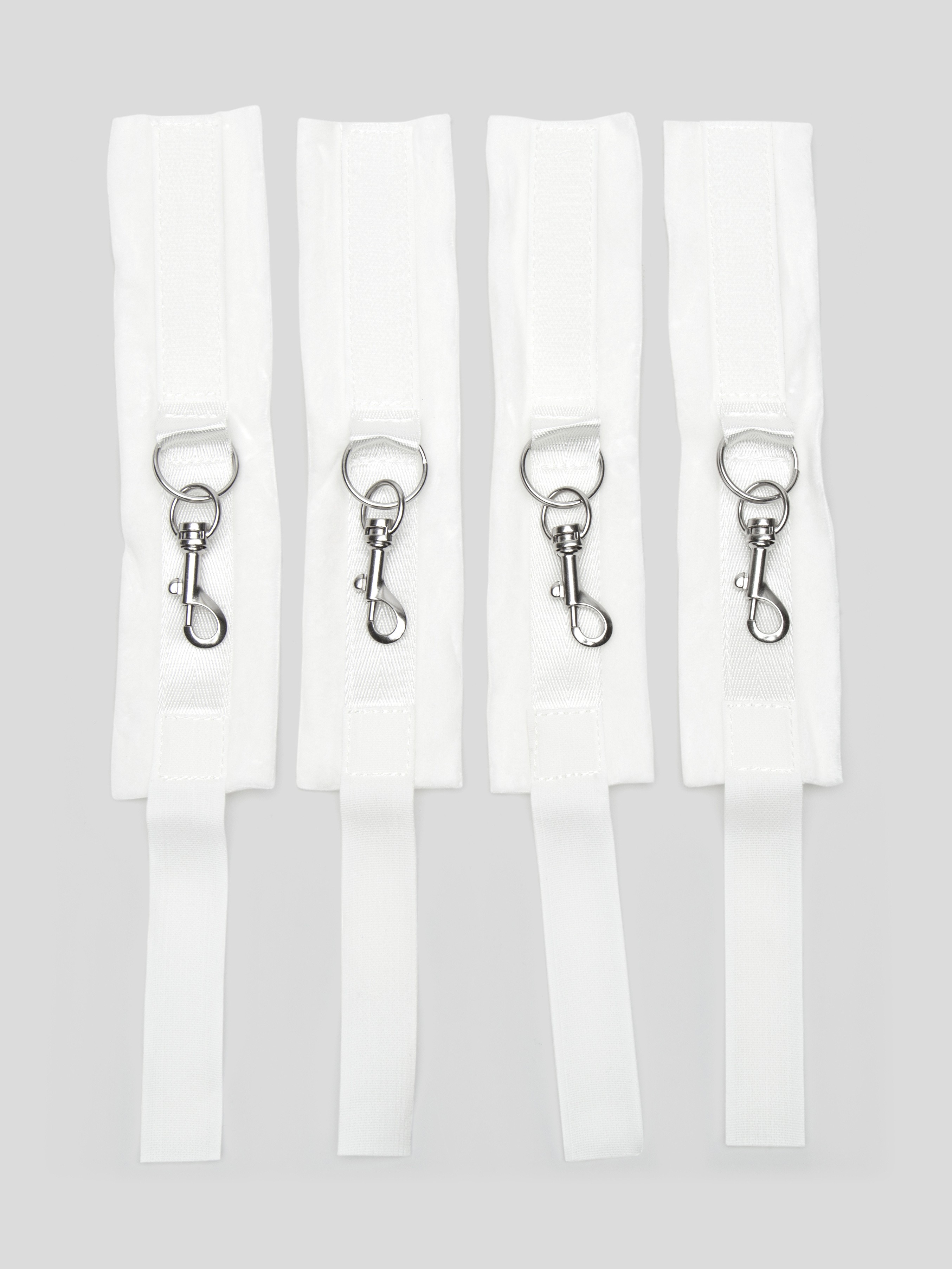 Bondage Boutique Bound to Please White Under Mattress Restraint, White, hi-res