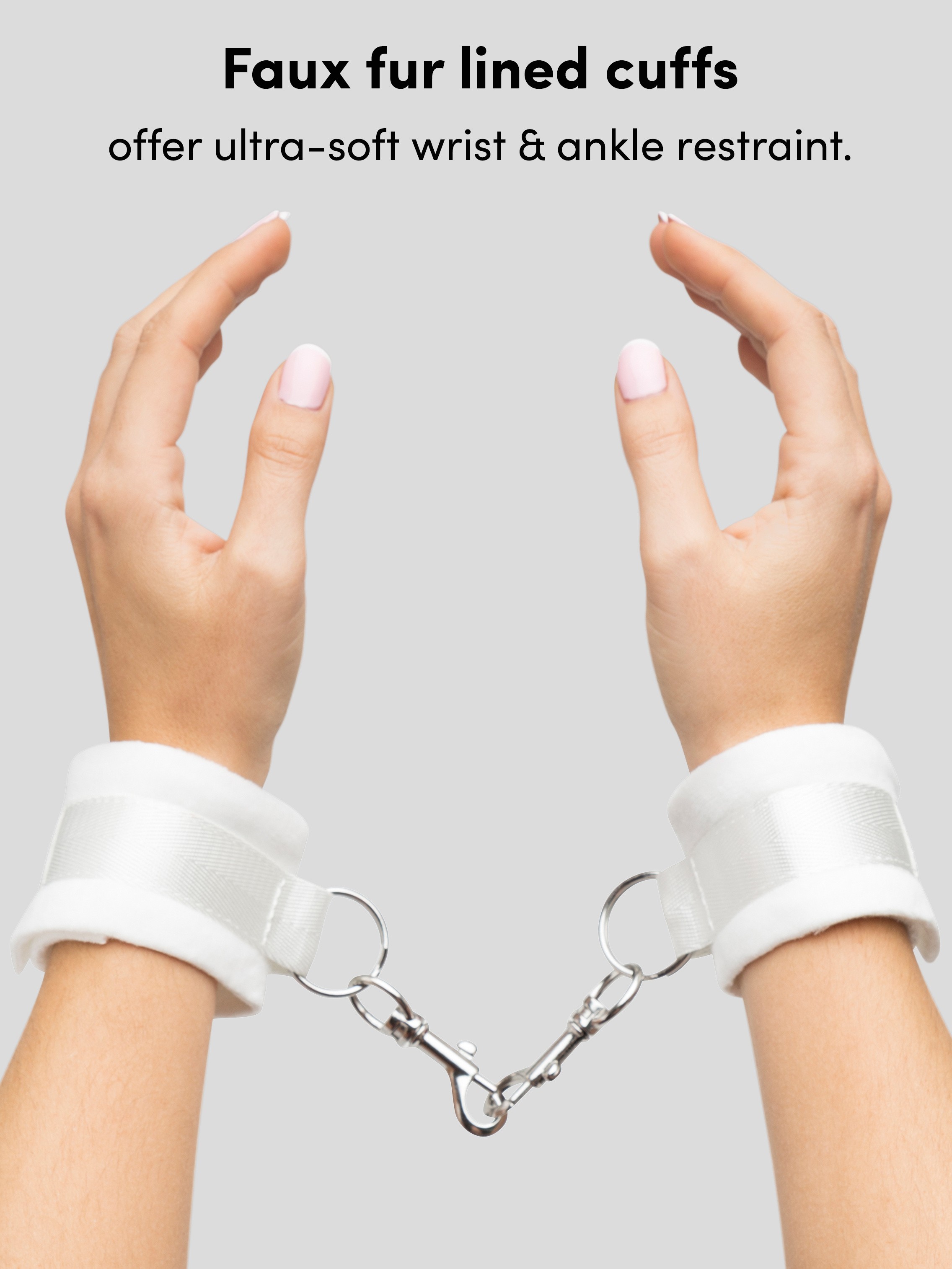 Bondage Boutique Bound to Please White Under Mattress Restraint, White, hi-res