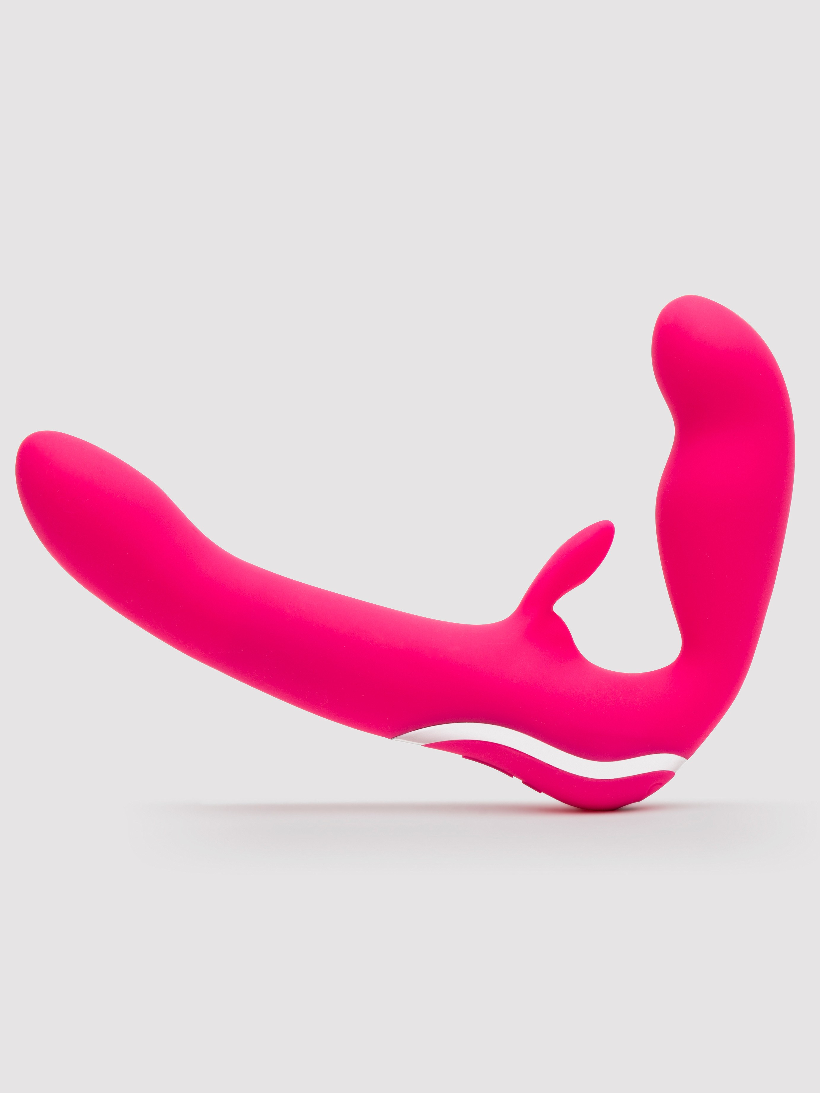 Happy Rabbit Rechargeable Vibrating Strapless Strap-On, Pink, hi-res