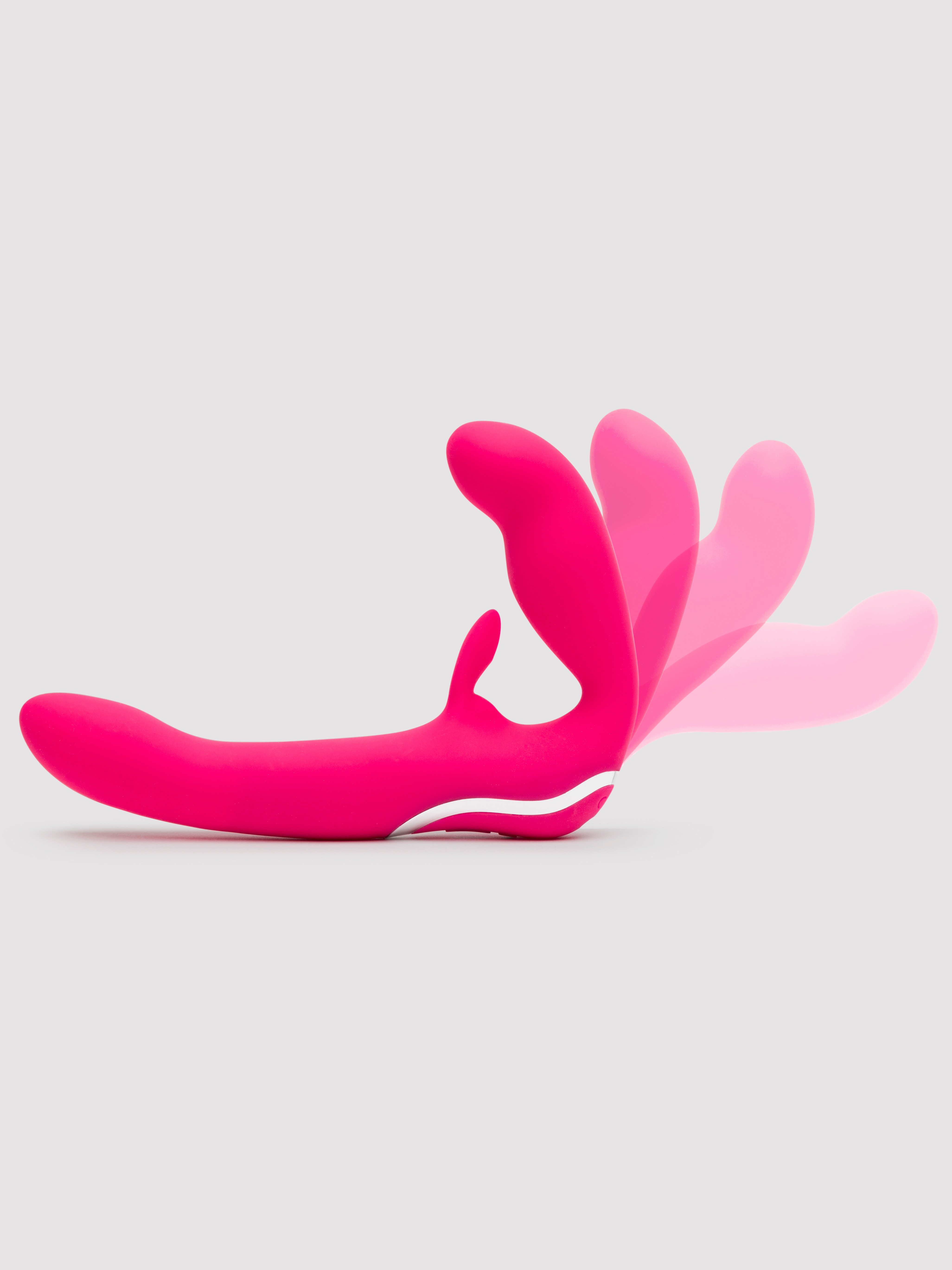 Happy Rabbit Rechargeable Vibrating Strapless Strap-On, Pink, hi-res