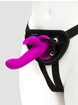 Happy Rabbit Rechargeable Vibrating Strap-On Harness Set, Purple, hi-res