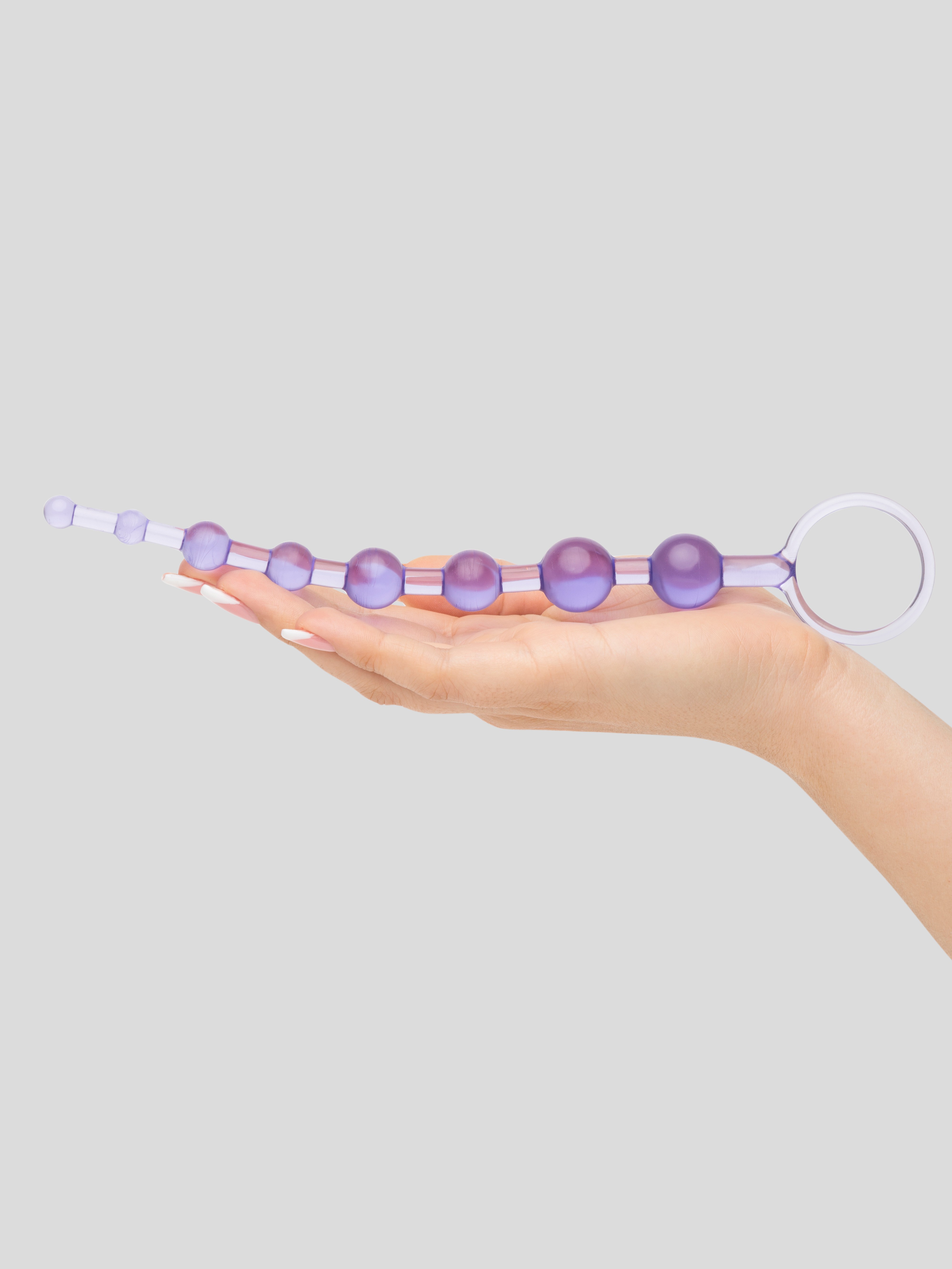 BASICS Anal Beads 8 Inch, Purple, hi-res