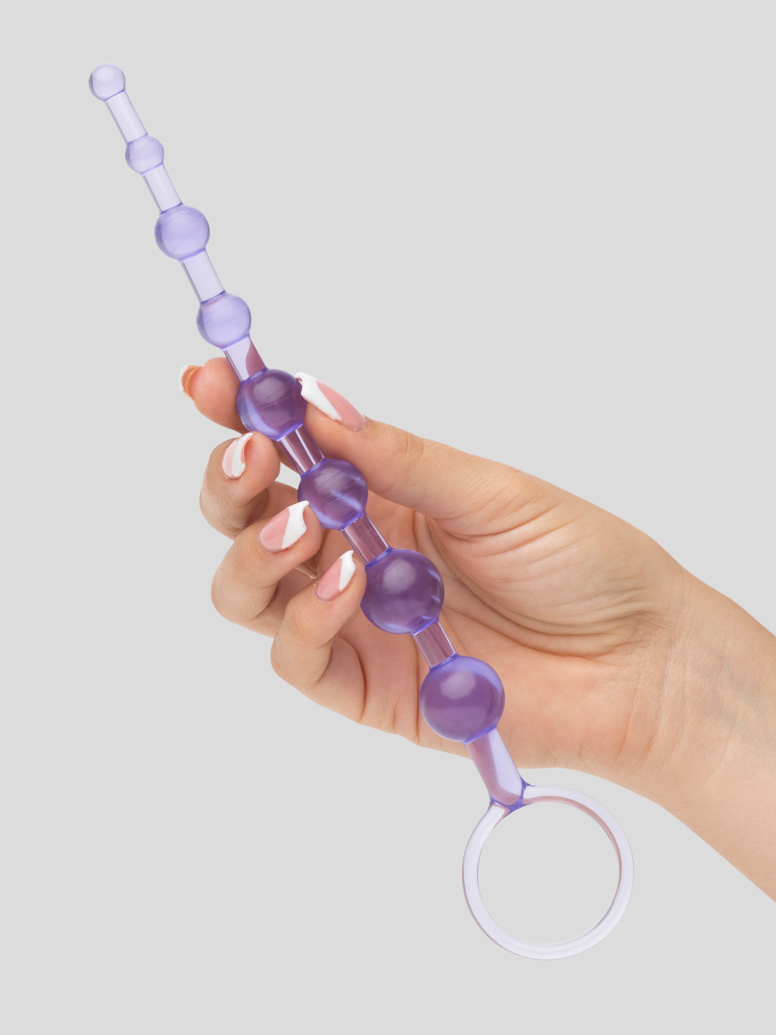 BASICS Anal Beads 8 Inch, Purple, hi-res