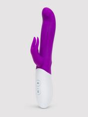 Lovehoney Hot Stuff Warming G-Spot Rechargeable Rabbit Vibrator, Purple, hi-res