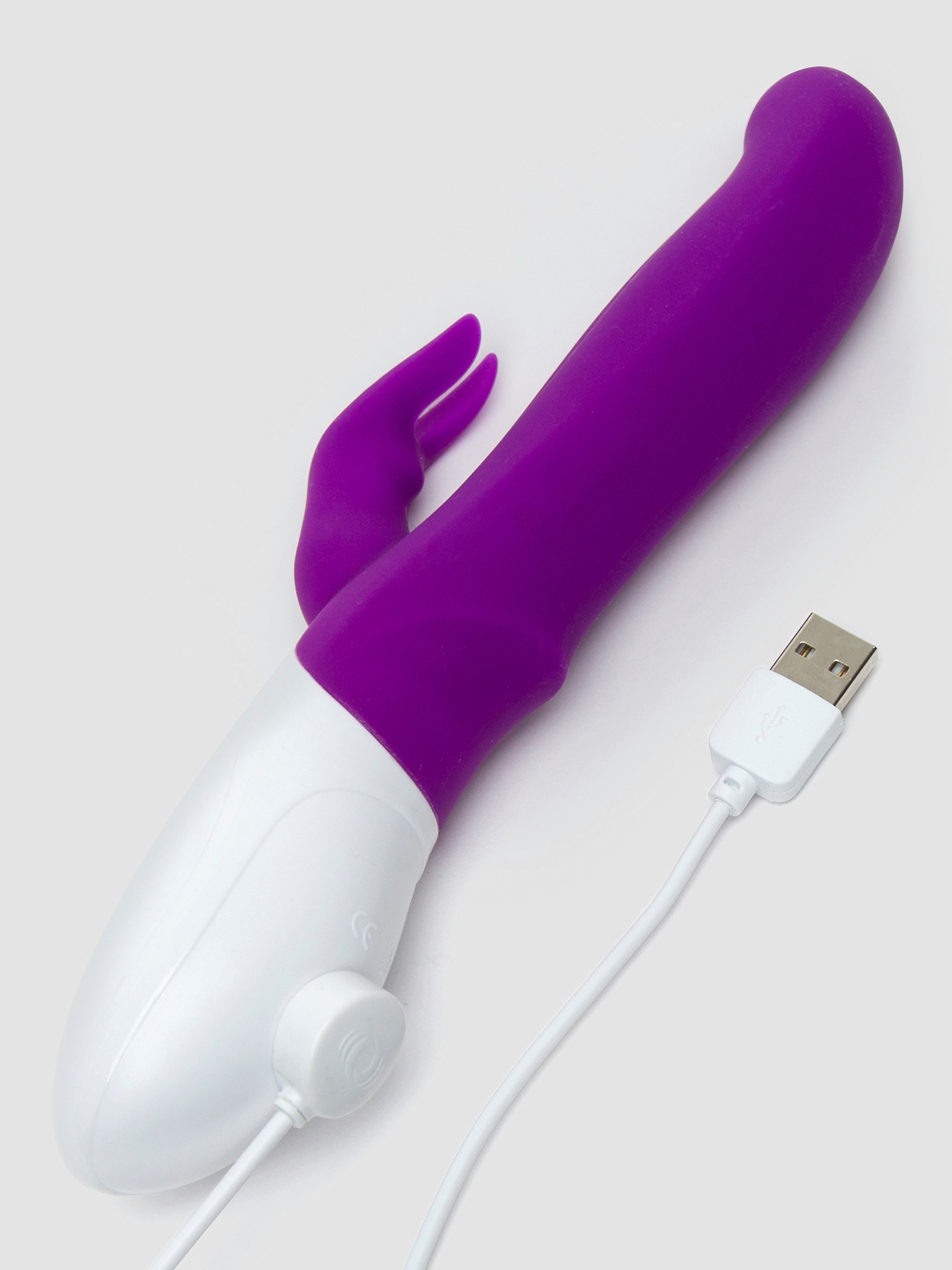 Lovehoney Hot Stuff Warming G-Spot Rechargeable Rabbit Vibrator, Purple, hi-res