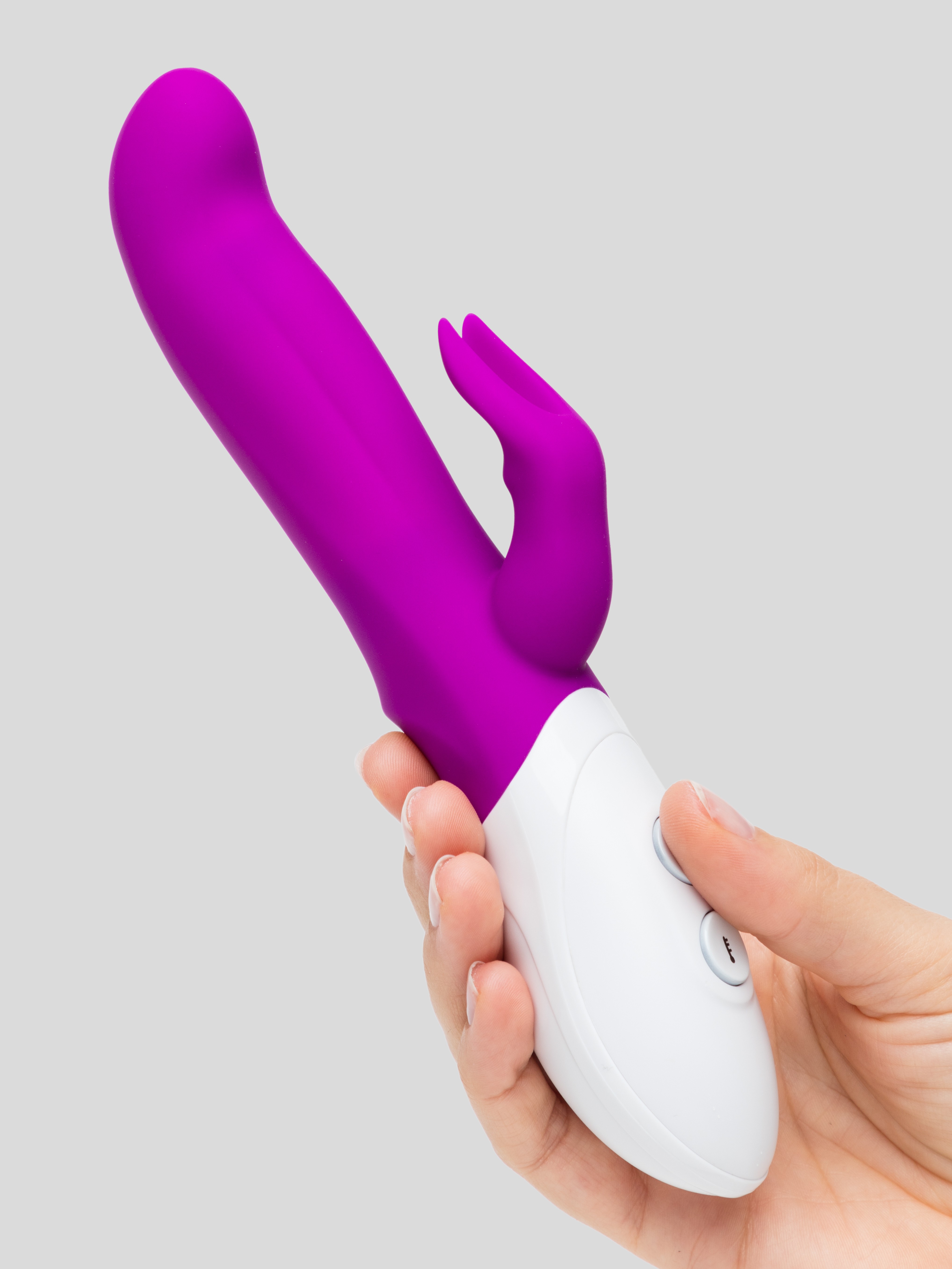 Lovehoney Hot Stuff Warming G-Spot Rechargeable Rabbit Vibrator, Purple, hi-res