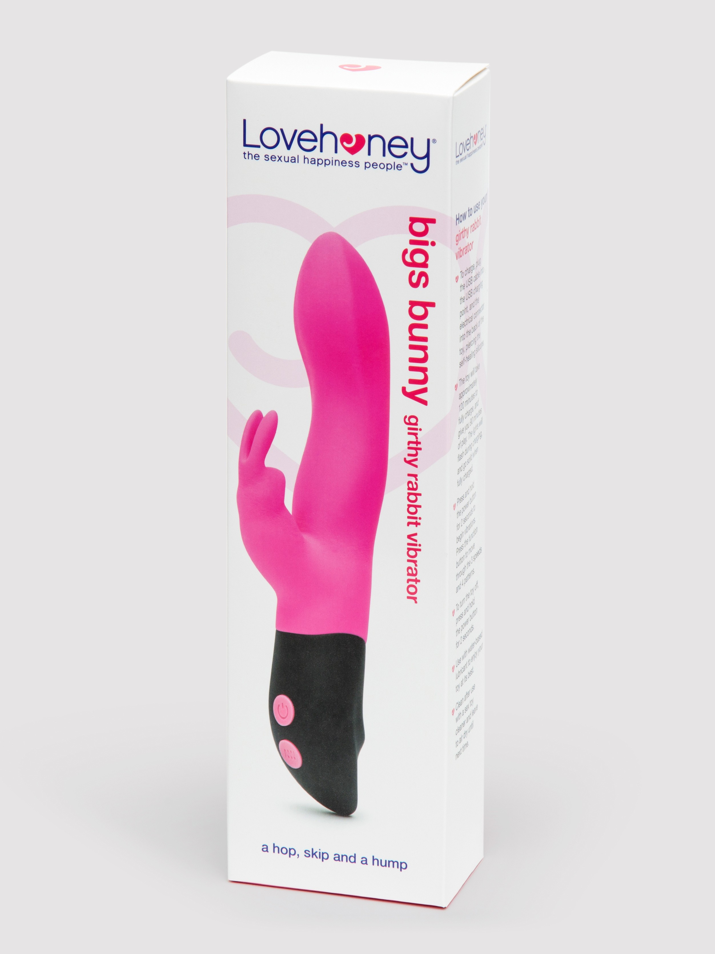 Lovehoney Bigs Bunny Girthy Rechargeable Rabbit Vibrator, Pink, hi-res