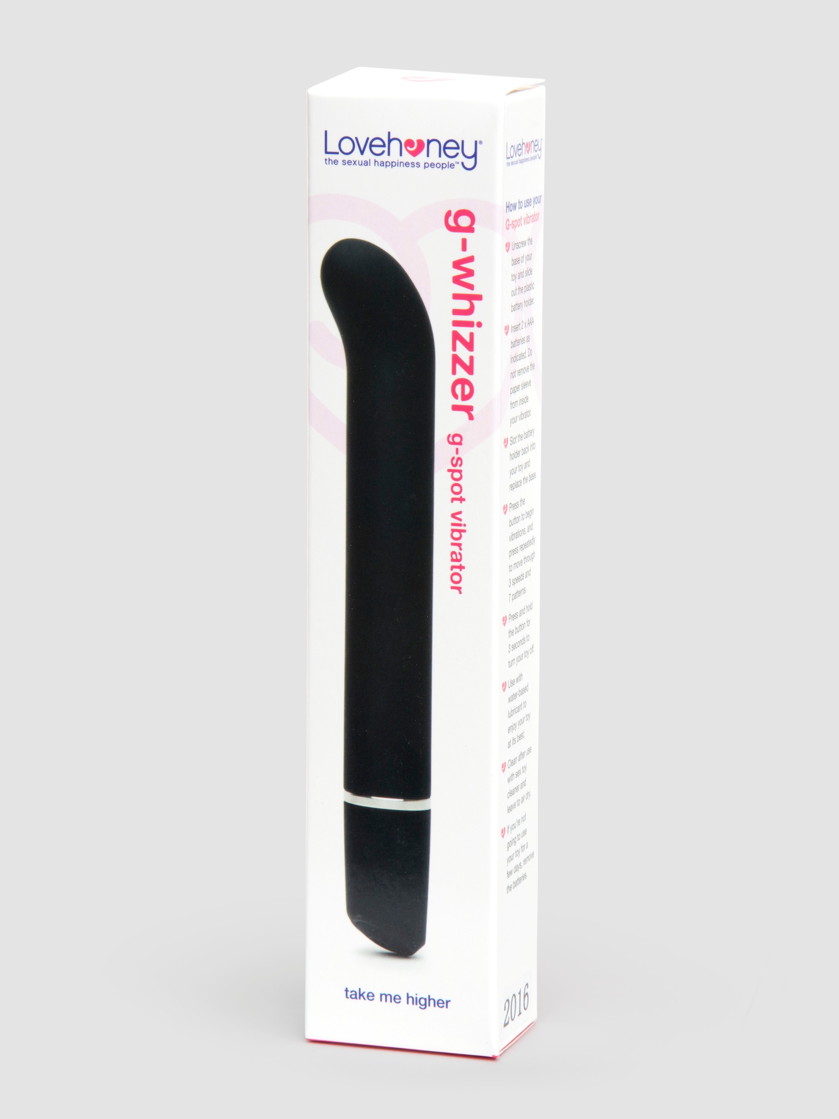 Lovehoney G-Whizzer 10 Function G-Spot Vibrator 7 Inch, Black, hi-res