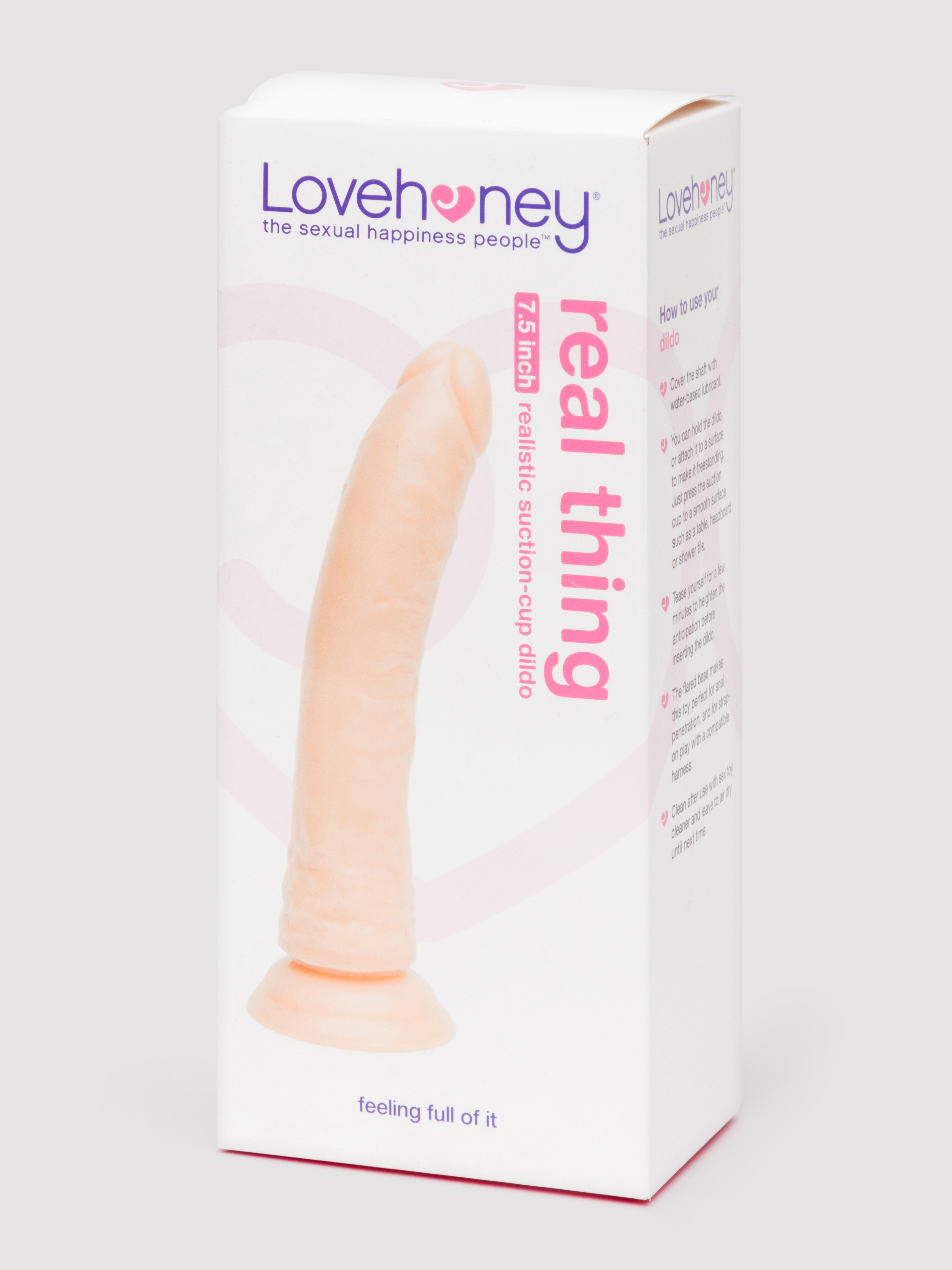 Lovehoney Real Thing Suction Cup Dildo 7.5 Inch, Flesh Pink, hi-res