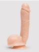 Lovehoney Real Thing Suction Cup Dildo with Balls 7-Inch, Flesh Pink, hi-res