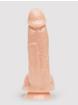 Lovehoney Real Thing Suction Cup Dildo with Balls 7-Inch, Flesh Pink, hi-res