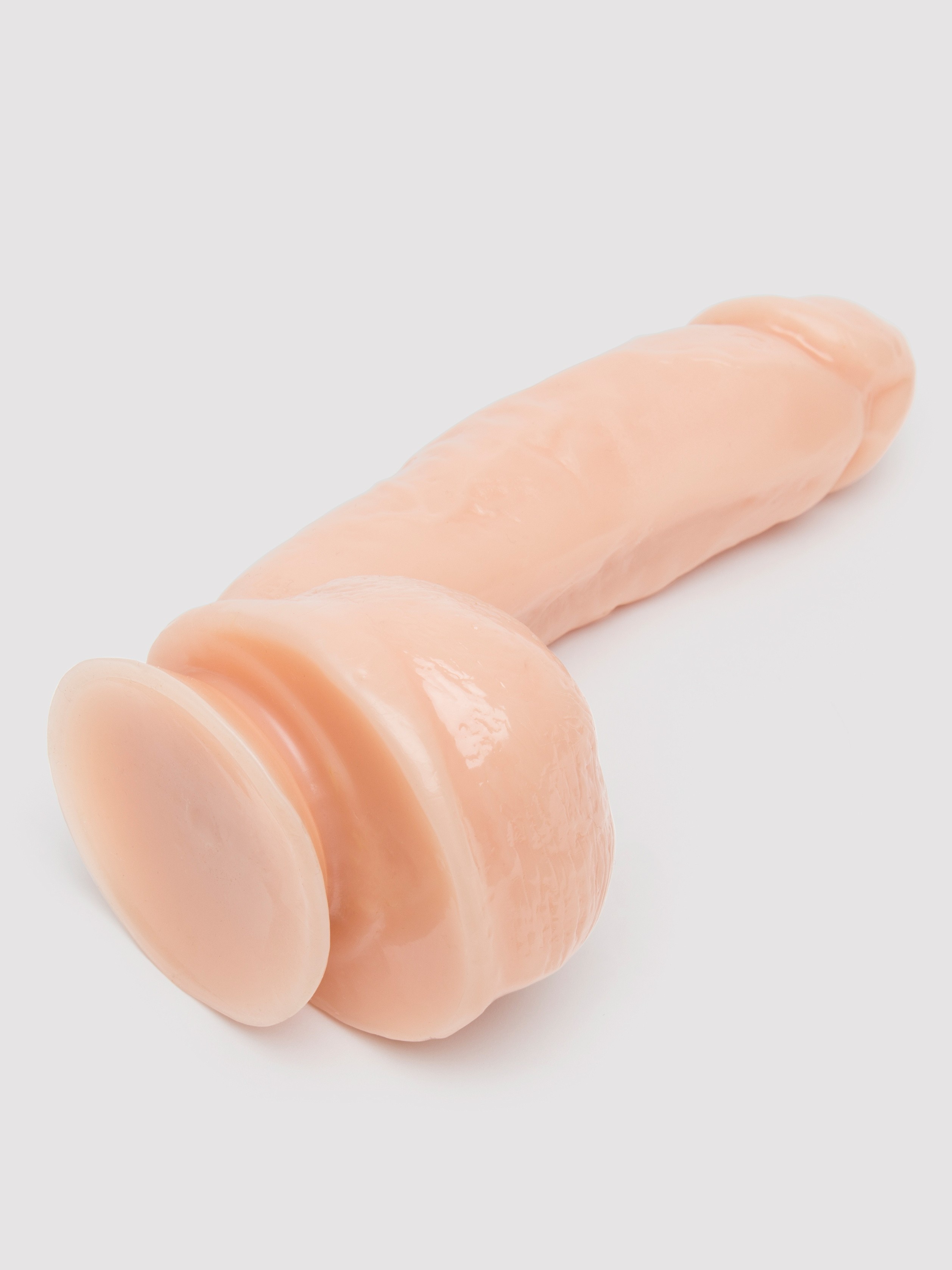 Lovehoney Real Thing Suction Cup Dildo with Balls 7-Inch, Flesh Pink, hi-res