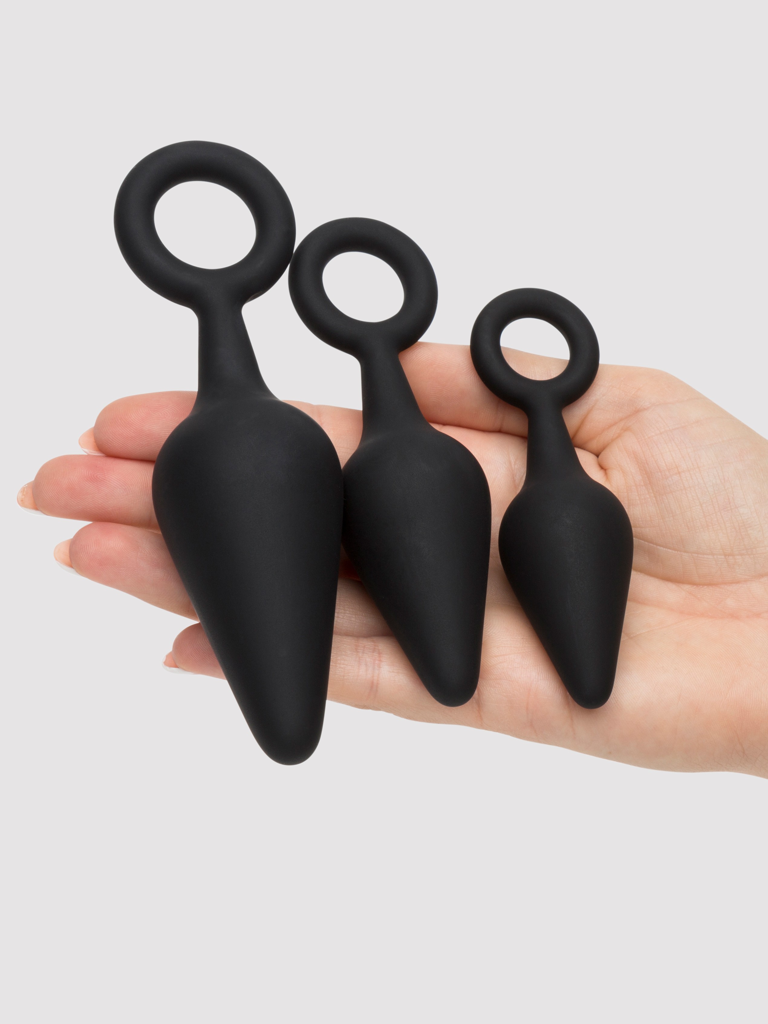 Lovehoney Rump Workout Butt Plug Training Set, Black, hi-res