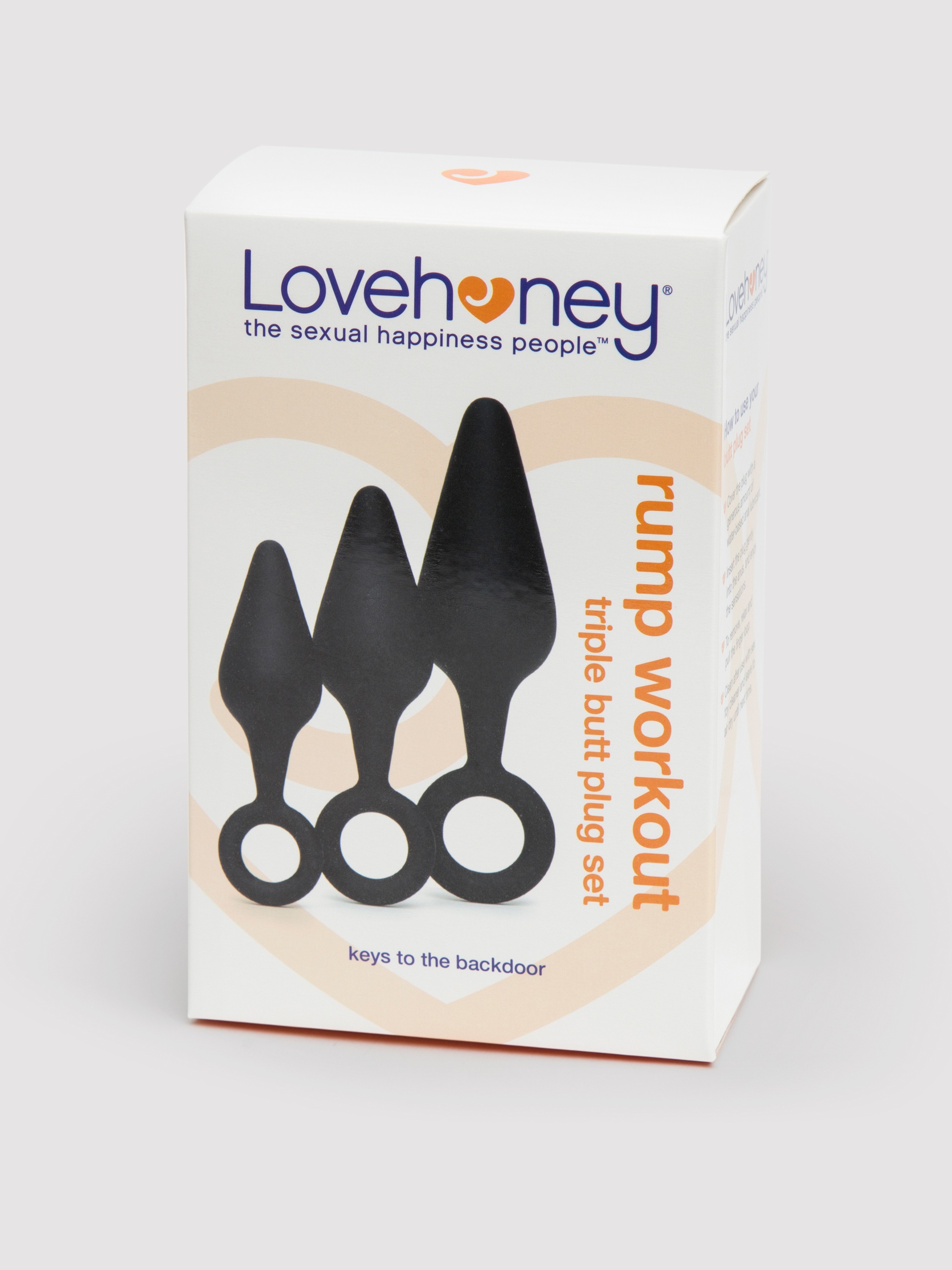Lovehoney Rump Workout Butt Plug Training Set, Black, hi-res