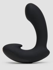 7 Function Silicone Rechargeable Vibrating Prostate Massager, Black, hi-res