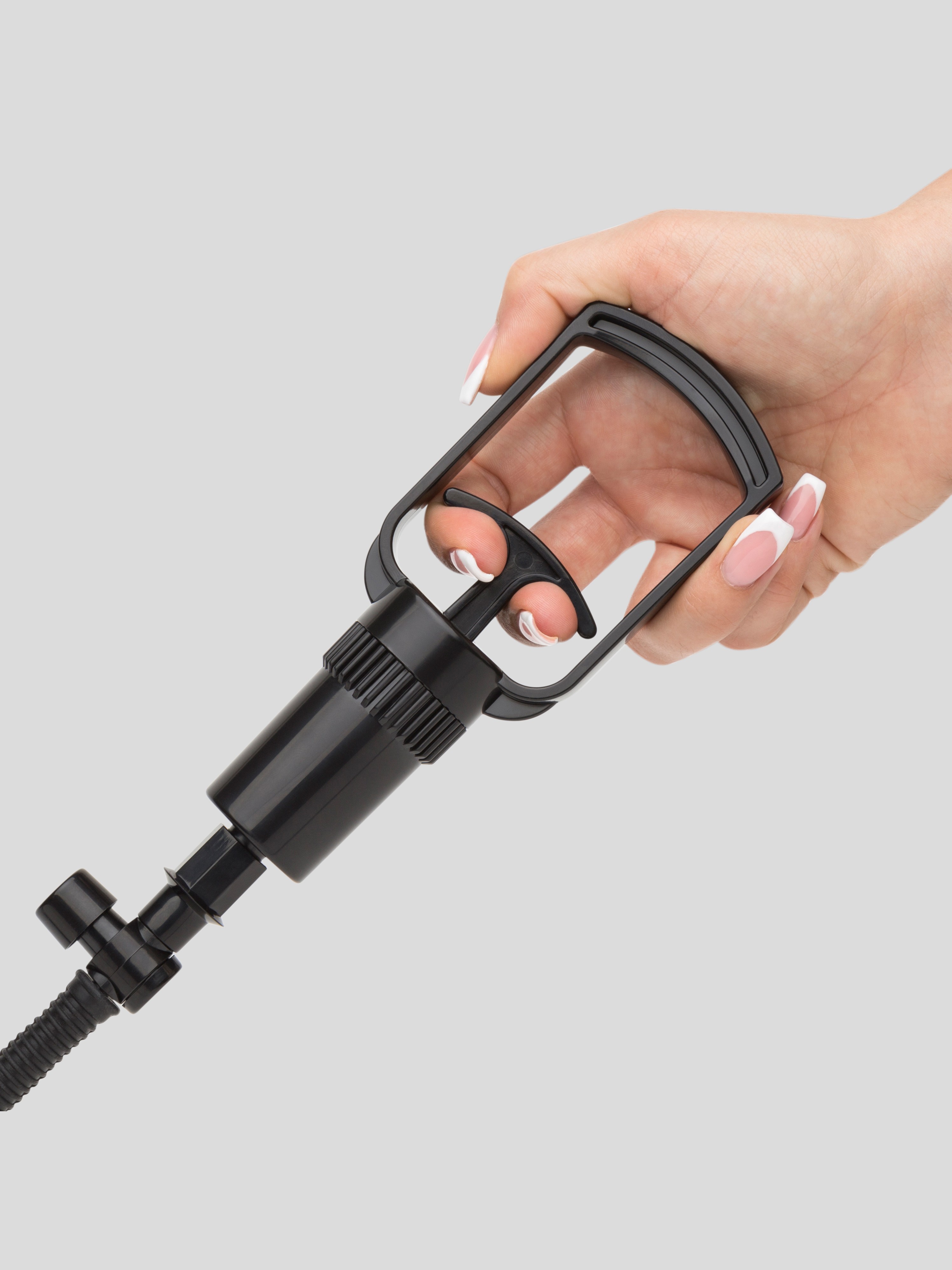 BASICS Trigger Penis Pump 8.5 Inches , Clear, hi-res