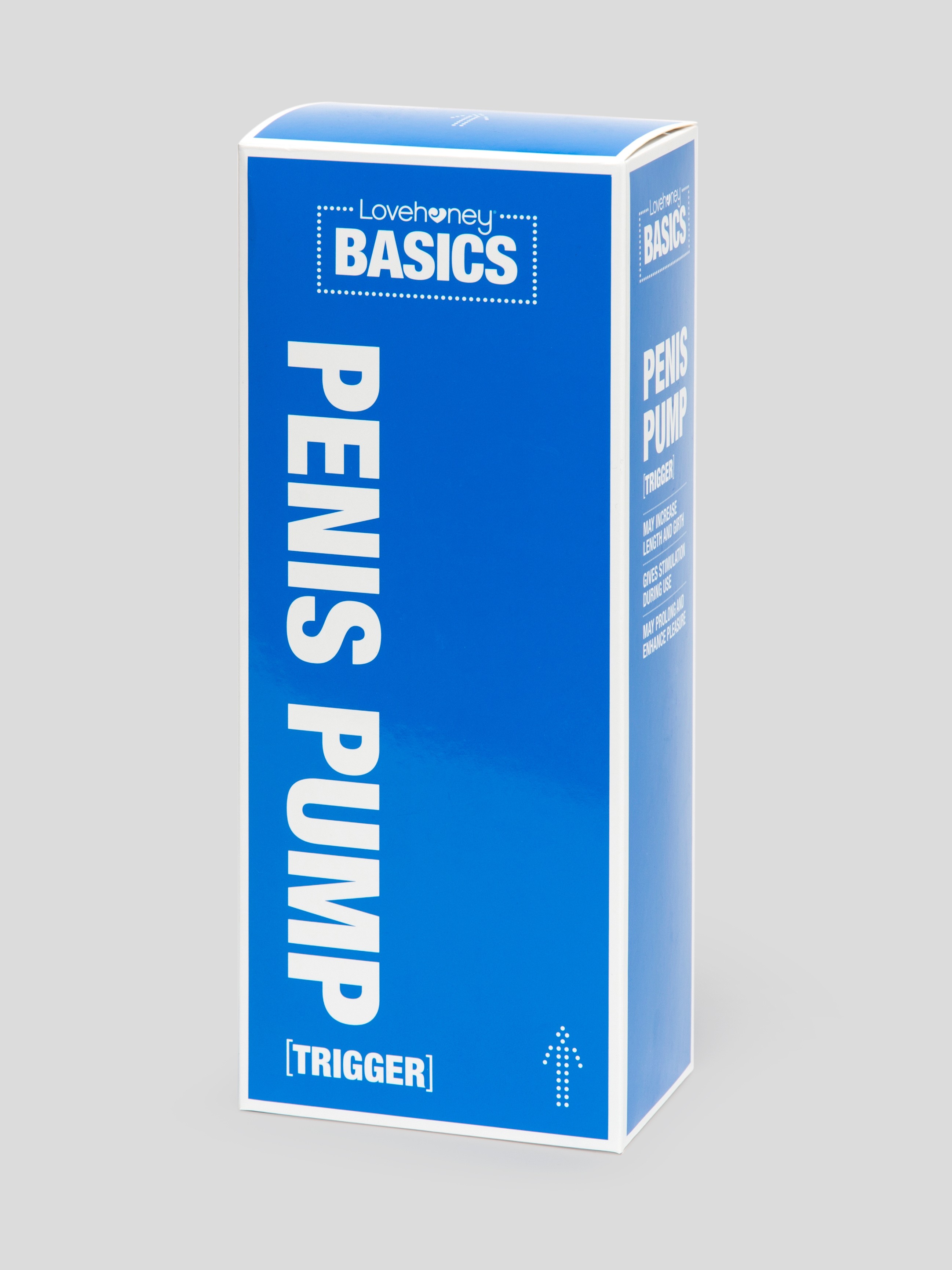 BASICS Trigger Penis Pump 8.5 Inches , Clear, hi-res