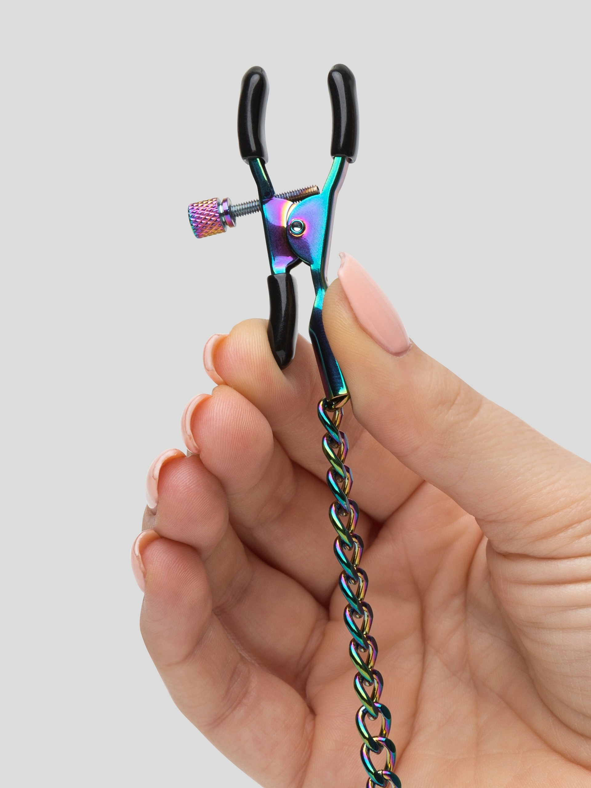 Bondage Boutique Rainbow Nipple & Clitoral Clamp, Rainbow, hi-res
