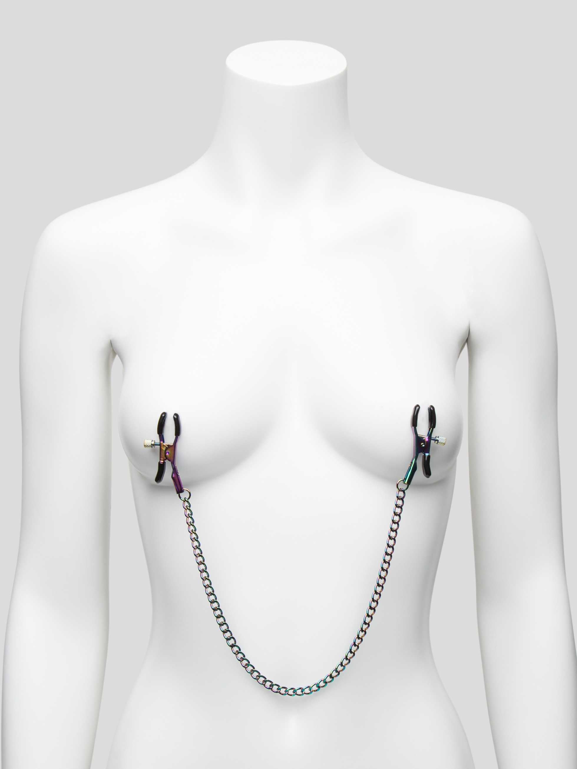 Bondage Boutique Rainbow Nipple Clamps, Rainbow, hi-res